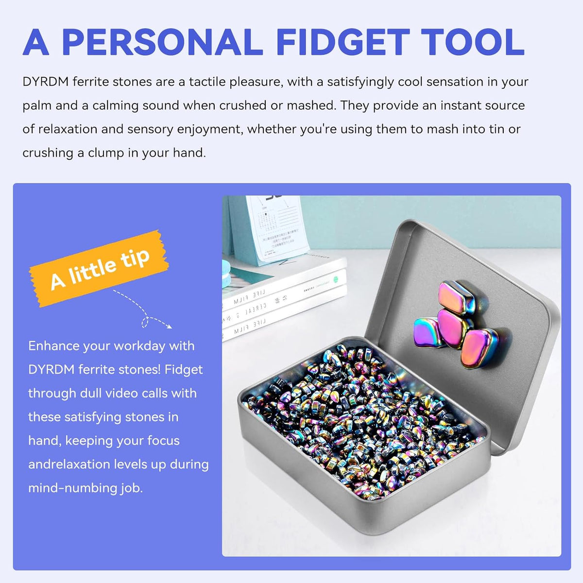 Magnetic Balls Fidget Toys Adults 600 PCS Mini Magnetic with Four Big Magnetic Putty Desk