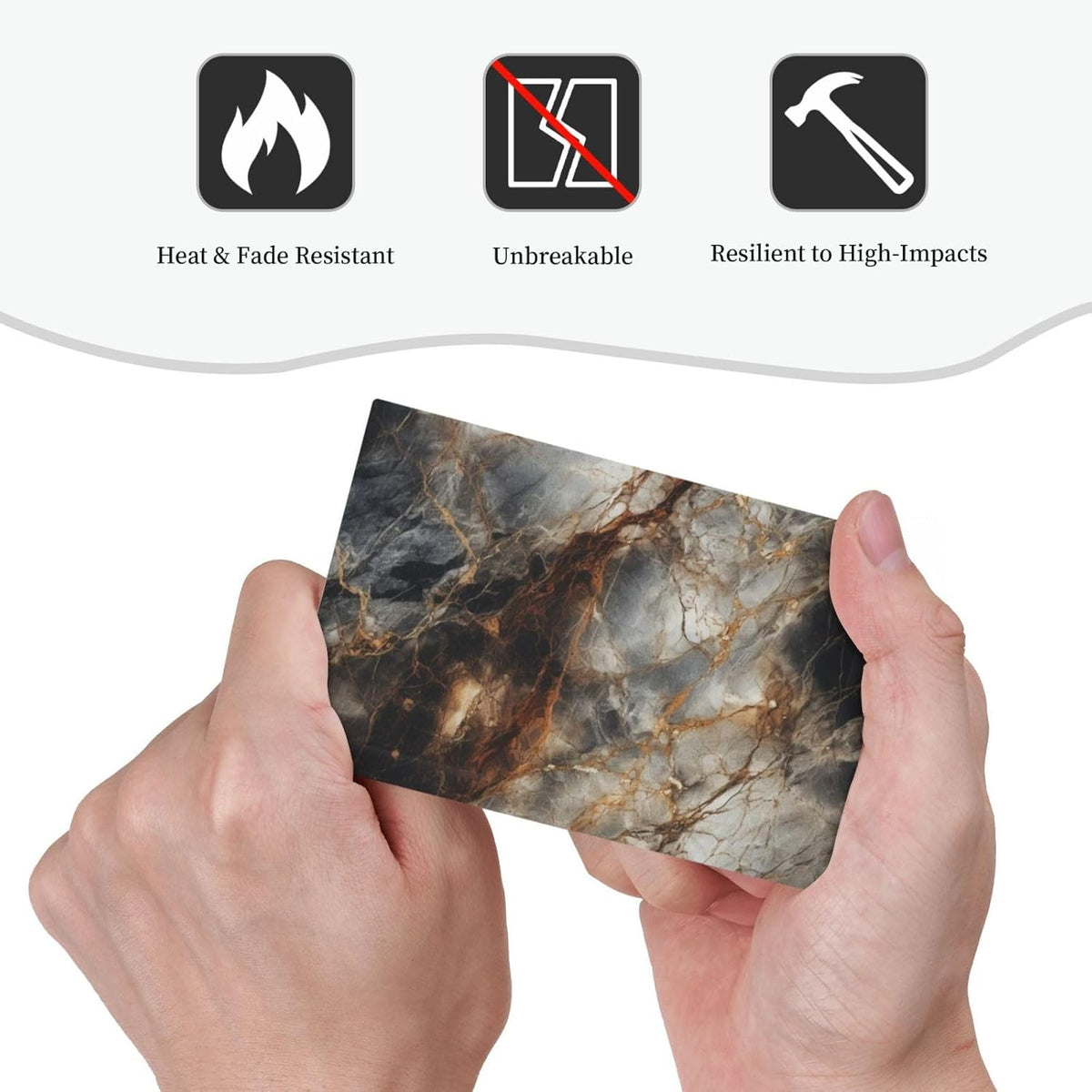 Brown Marble Granite Golden Lines Print Light Switch Cover Plate 1 Gang No Device Blank Electrical