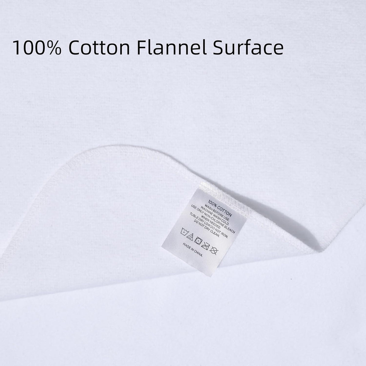 Waterproof Crib Mattress Protector Pad, 34" x 54", Washable, Reusable Flannel Protector Pad for