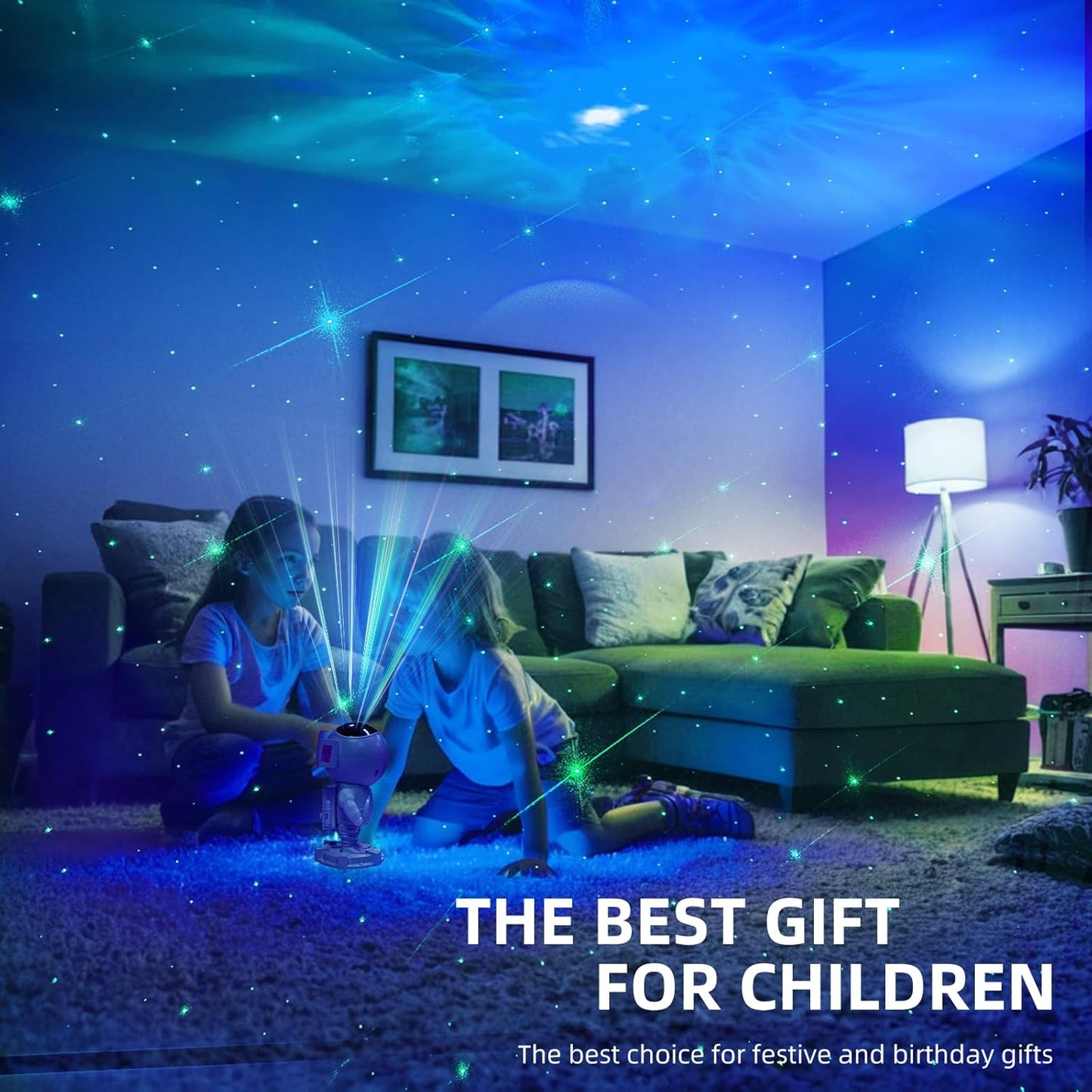 Astronaut Galaxy Projector Night Light for Kids Room,Bedroom Decoration, LED Lights, Star Projector
