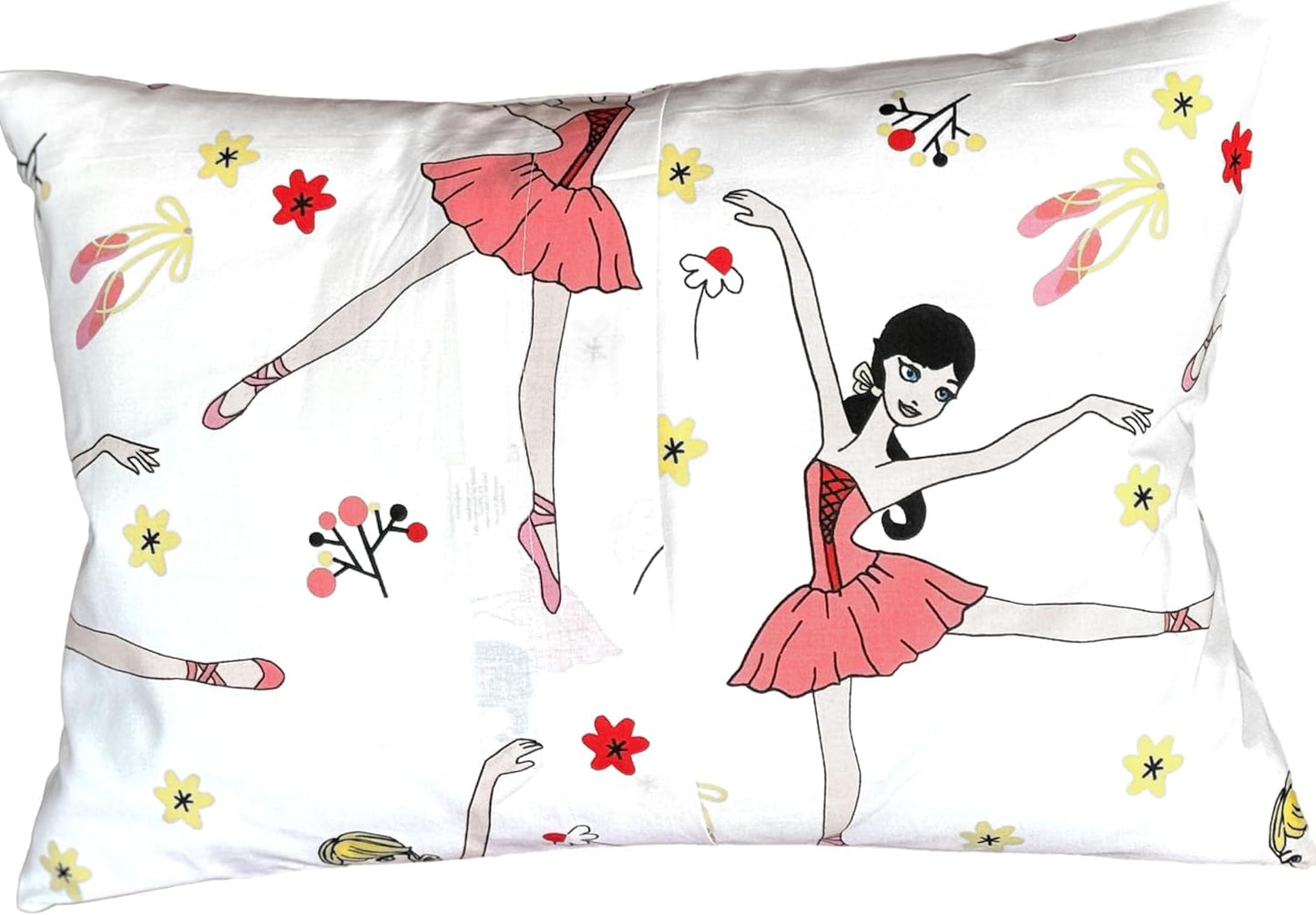 13x18 Toddler Pillowcase - Ballerina Toddler Pillow Case Cotton, Toddler Pillowcase for Girls
