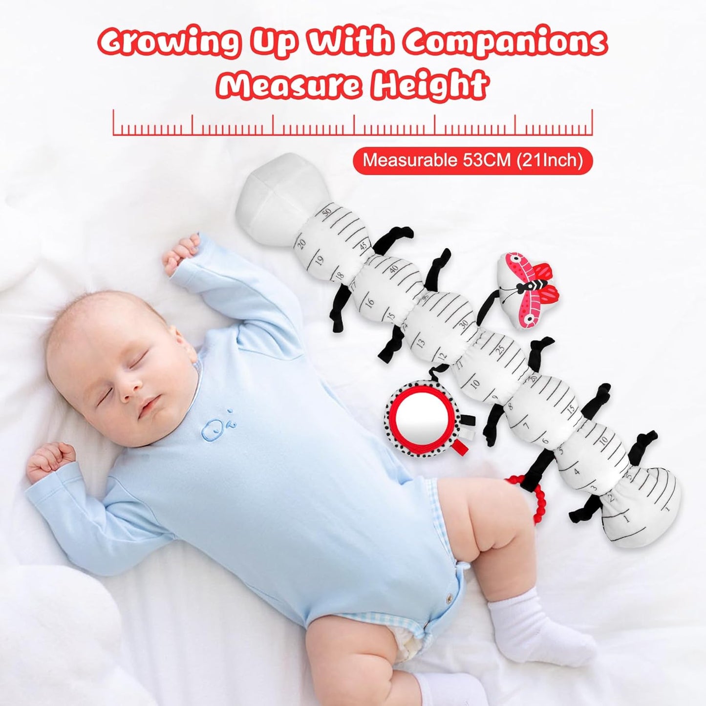 Baby Toys 0-12 Months - Musical Caterpillar Stuffed Animal Soft Plush Toys for Infant Girls Boys 3