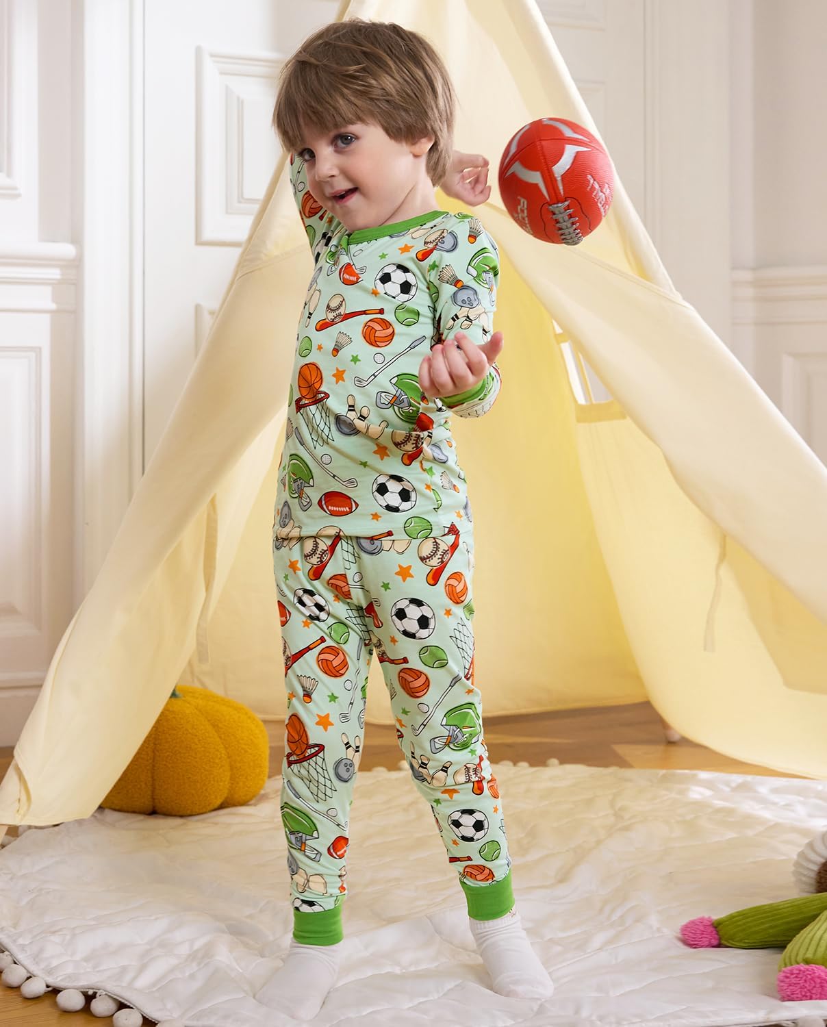 Bamboo Viscose Toddler Pajamas Boys Girls Baby 12M-8Y Pjs Sets Kids 2pcs Snug fit Long-Sleeve