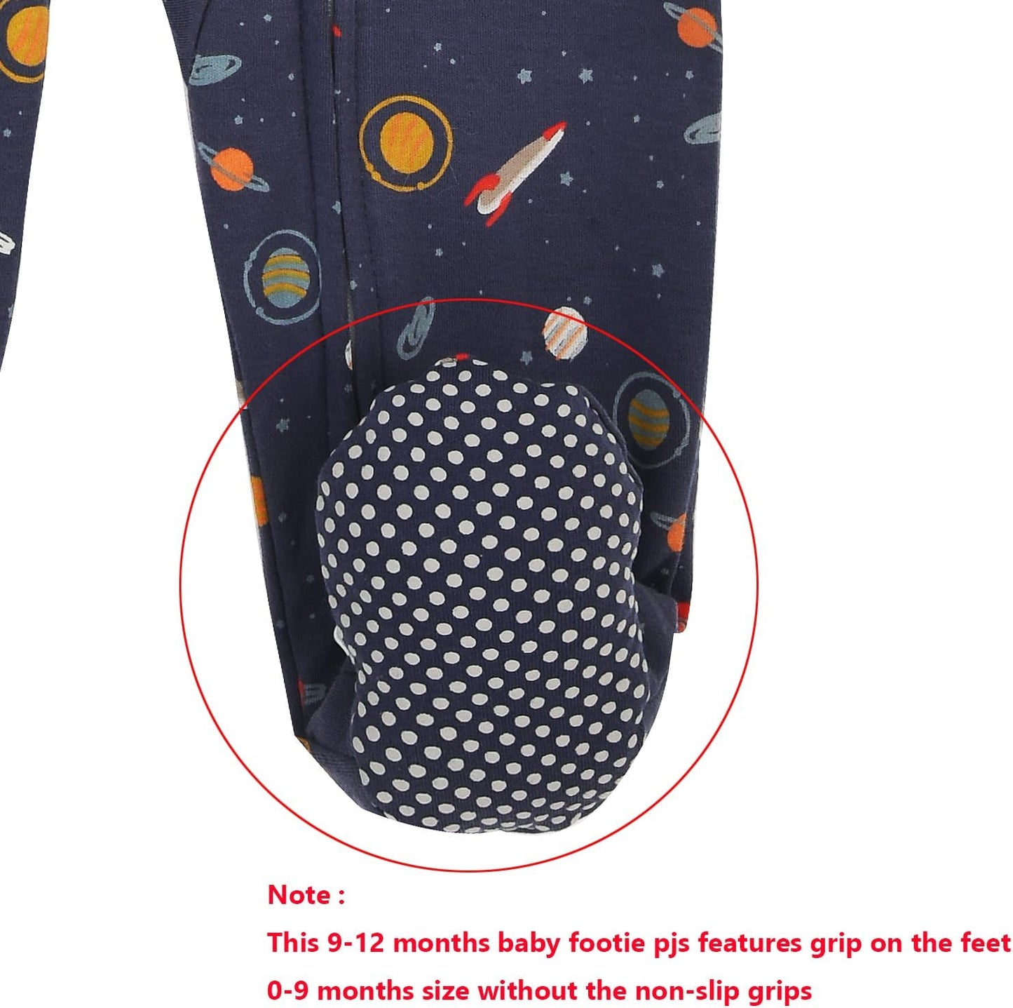 Aablexema Baby Footie Pajama with Mitten Cuffs, Double Zipper Infant Cotton clothes Sleeper Pjs