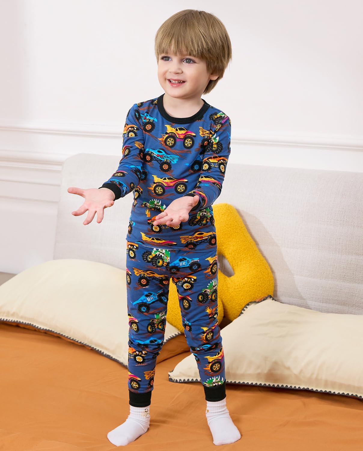 Bamboo Viscose Toddler Pajamas Boys Girls Baby 12M-8Y Pjs Sets Kids 2pcs Snug fit Long-Sleeve