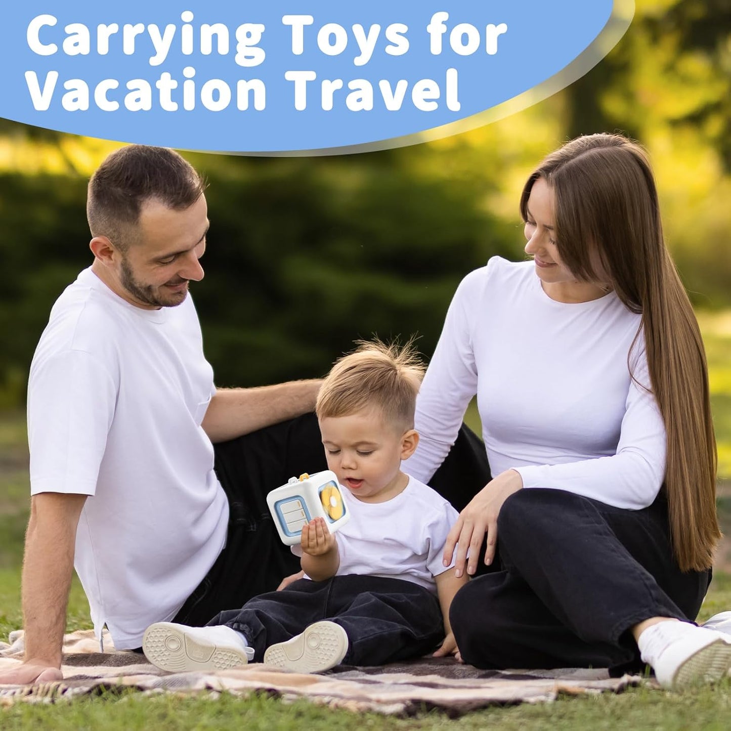 Busy Cube Toys for 1 Year Old, Montessori for 1+ Year Old, Travel Toys for Toddlers 1-3, Learning