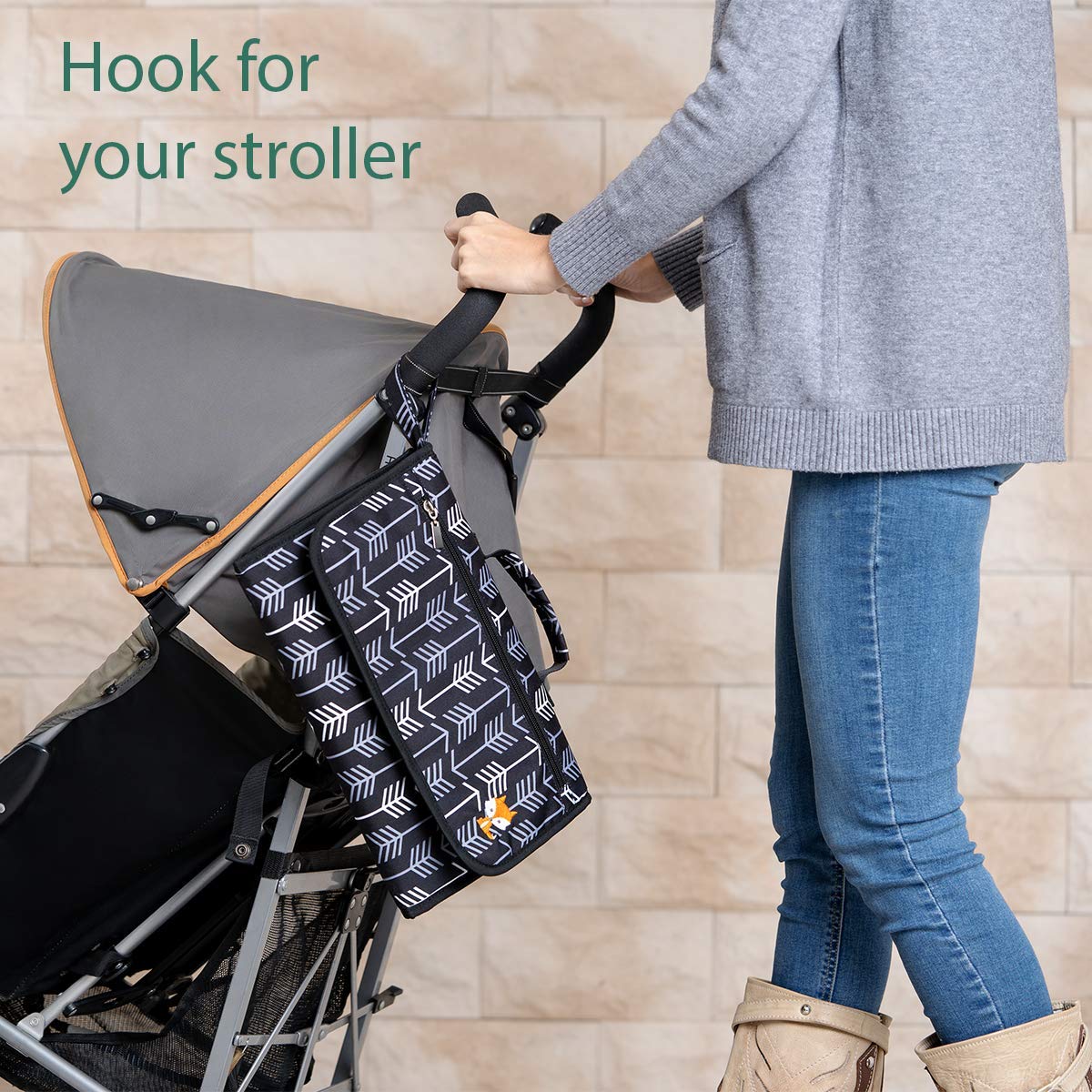 Portable Changing Pad - Waterproof Travel Baby Diaper Changing Pad, Mat Foldable, Wipes Pocket