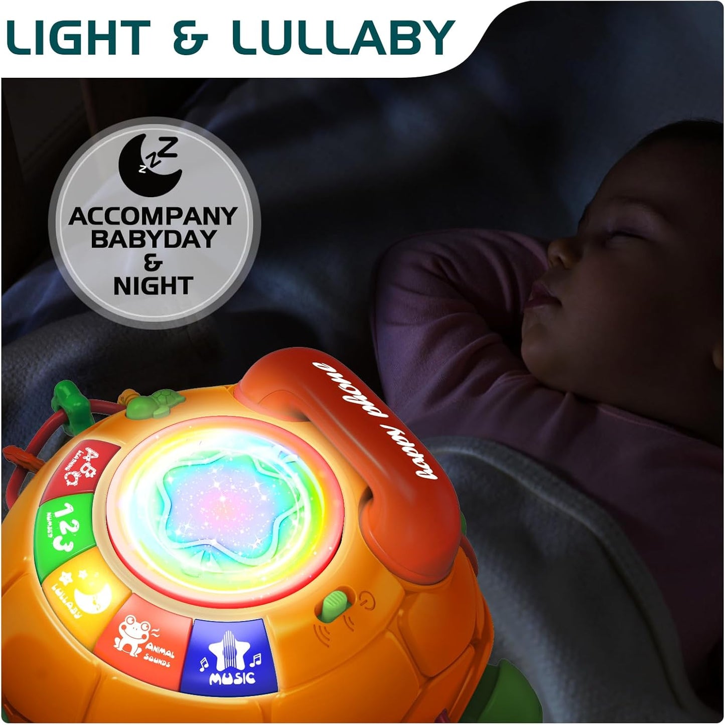 Baby Toys 6 to 12 Months, Musical Turtle Crawling Baby Toys for 12-18 Month, Early Learning