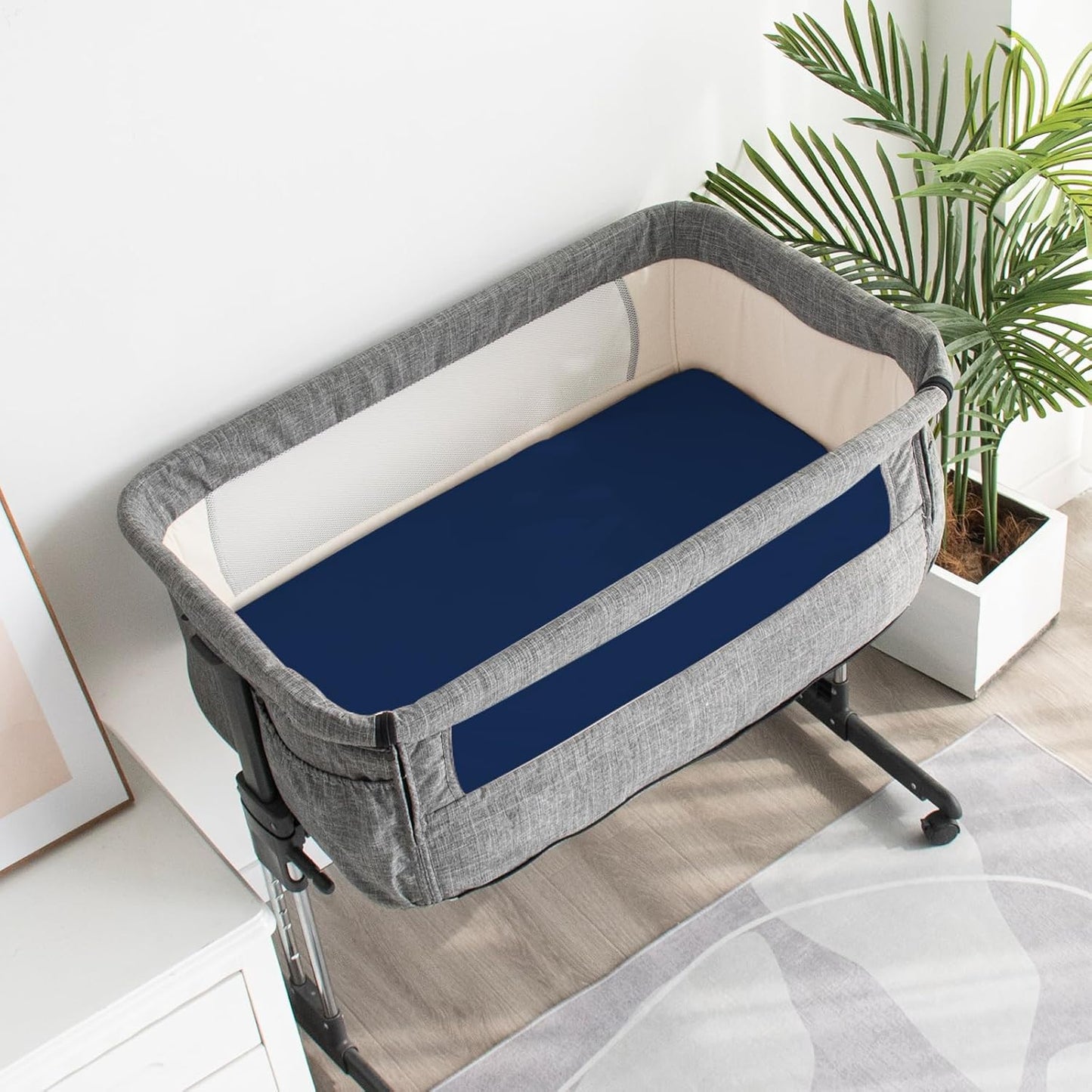 Waterproof Bassinet Sheets Fit for Halo, Dream on Me, Ingenuity, Fisher Price, Delta, Graco and