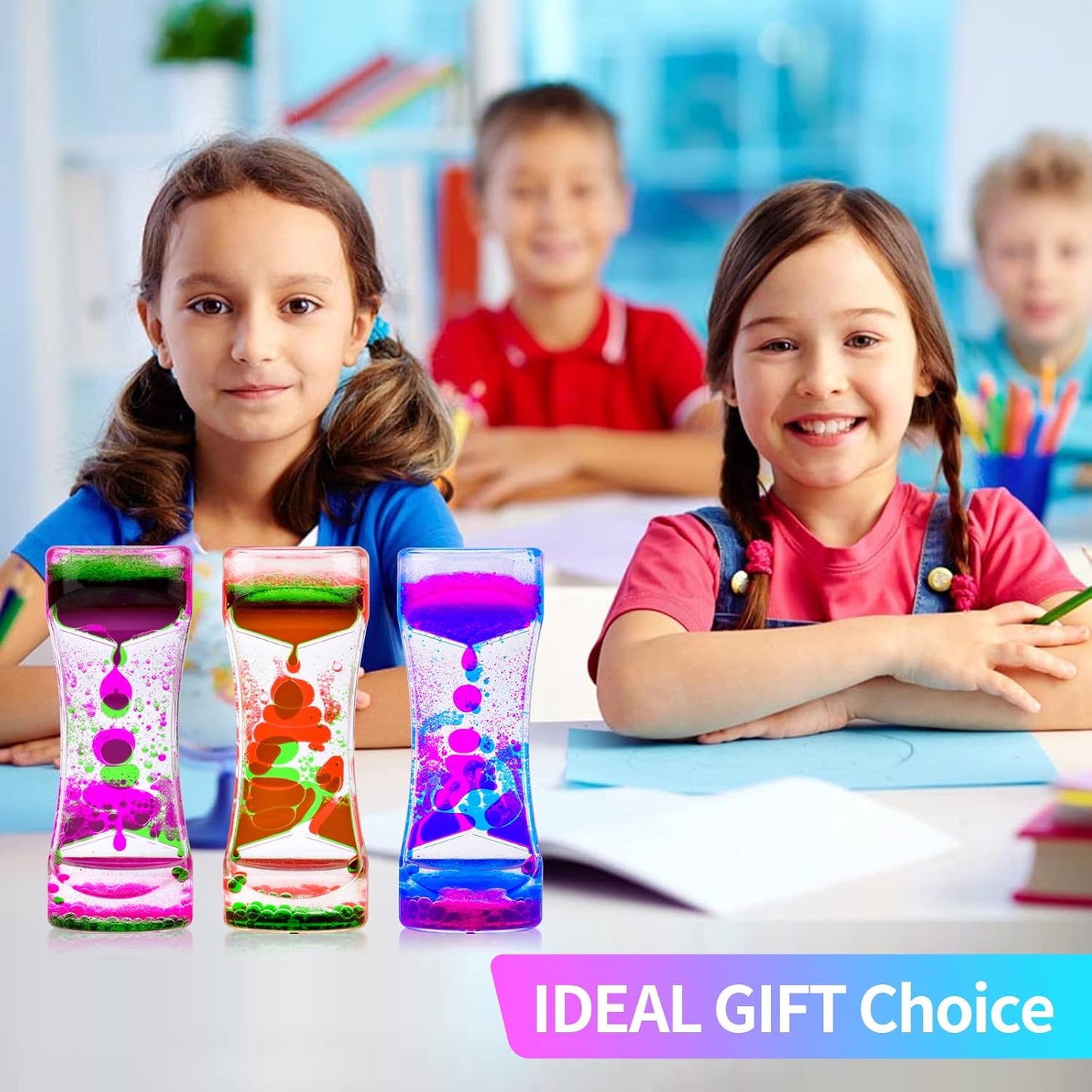 10Pack Liquid Motion Bubbler for Sensory Play Mini Baby Fidget Toys, Easter Basket Stuffers for