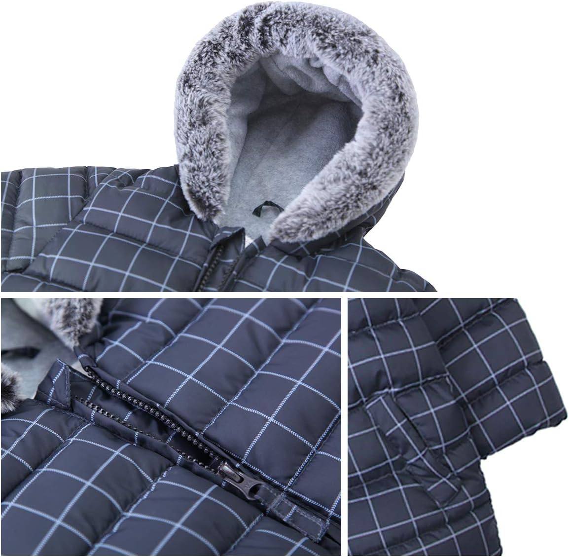 Rokka&Rolla Baby Boys' Water-Resistant Fleece Lined Puffer Jacket Winter Coat for Newborn Infant