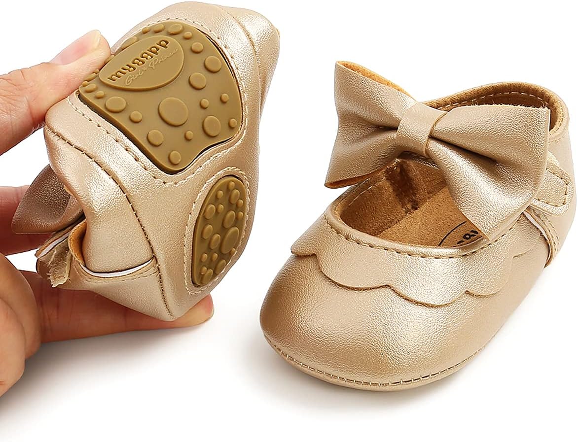 Baby Shoes Mary Jane Flats Non Slip Soft Sole Infant Toddler Sneakers First Walkers Party Christmas