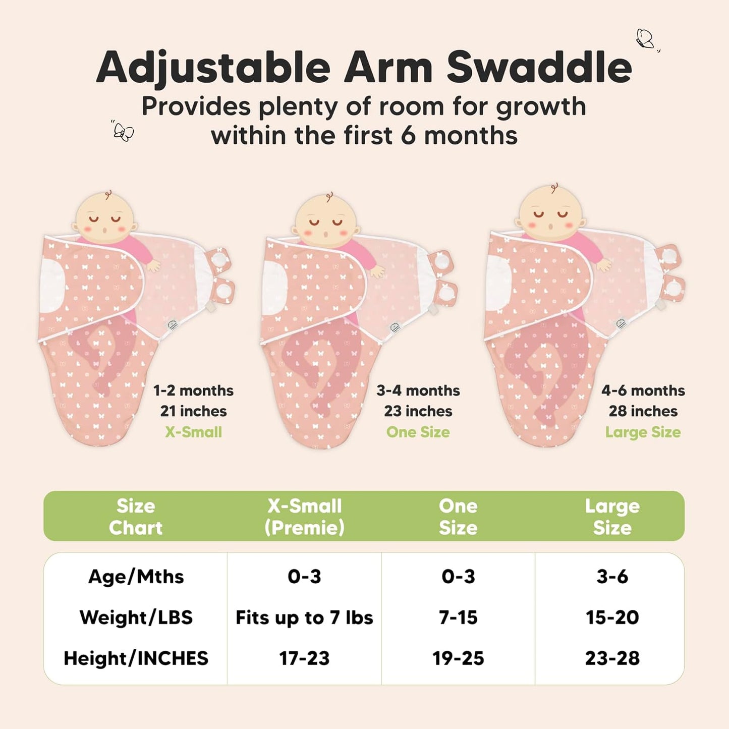KeaBabies 3-Pack Organic Baby Swaddle Sleep Sacks - Swaddles for Newborns, Infant 0-3 Months, Baby