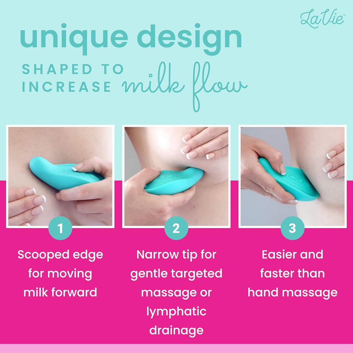 Lactation Massager - Patented Breastfeeding Relief, Boost Milk Flow & Ease Discomfort from Clogged