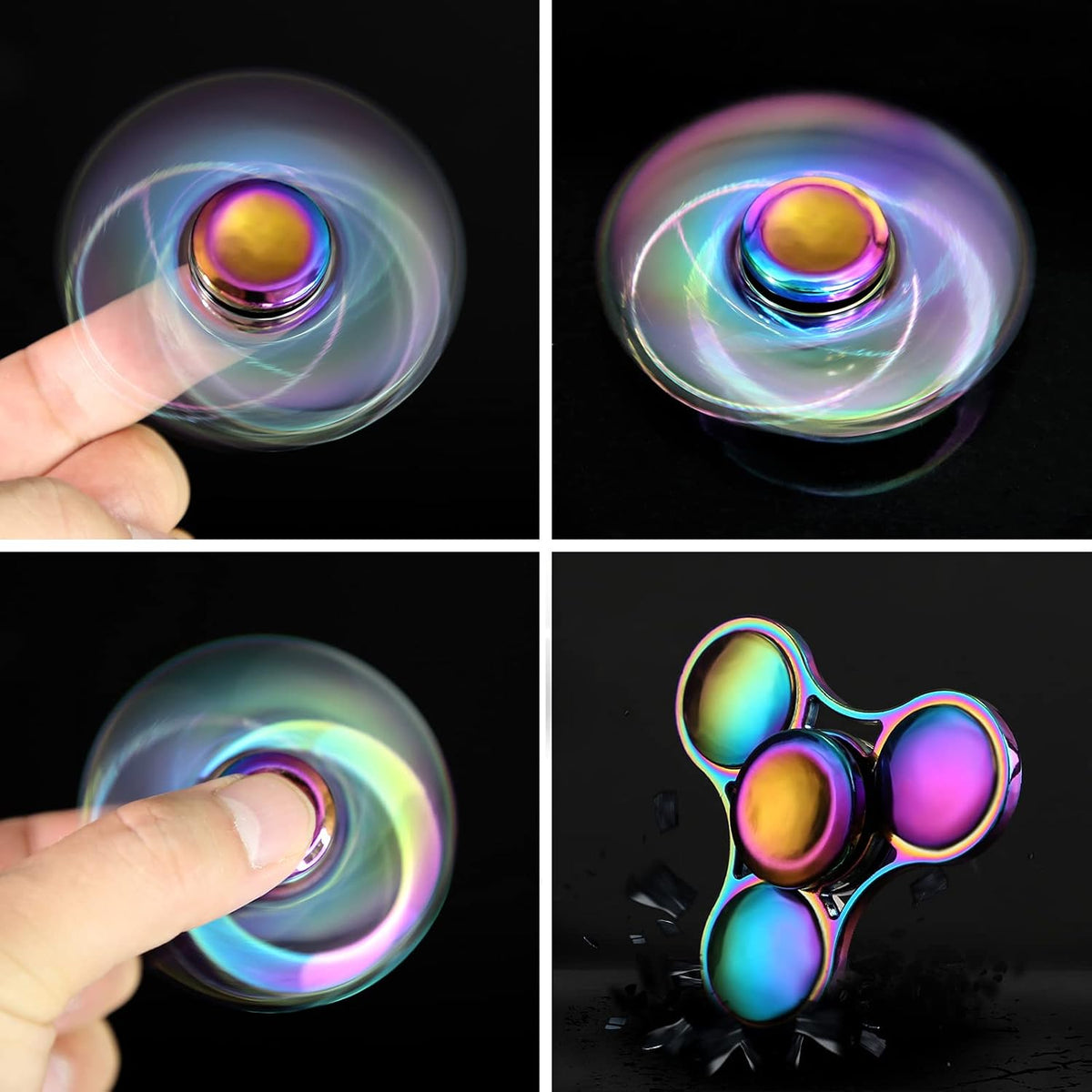 SCIONE Metal Fidget Spinner for Kid Adult,Sensory Hand Fidget Toy 7 Pack-Anxiety Toys Stress Relief