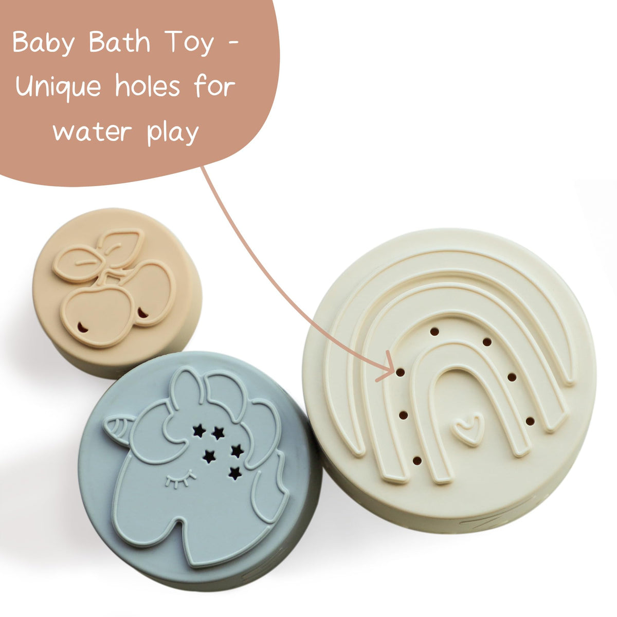 Moonkie Stacking Cups Toy, Fun Educational Baby Toys Silicone Soft Teething Toy, Age 6+ Months, 7