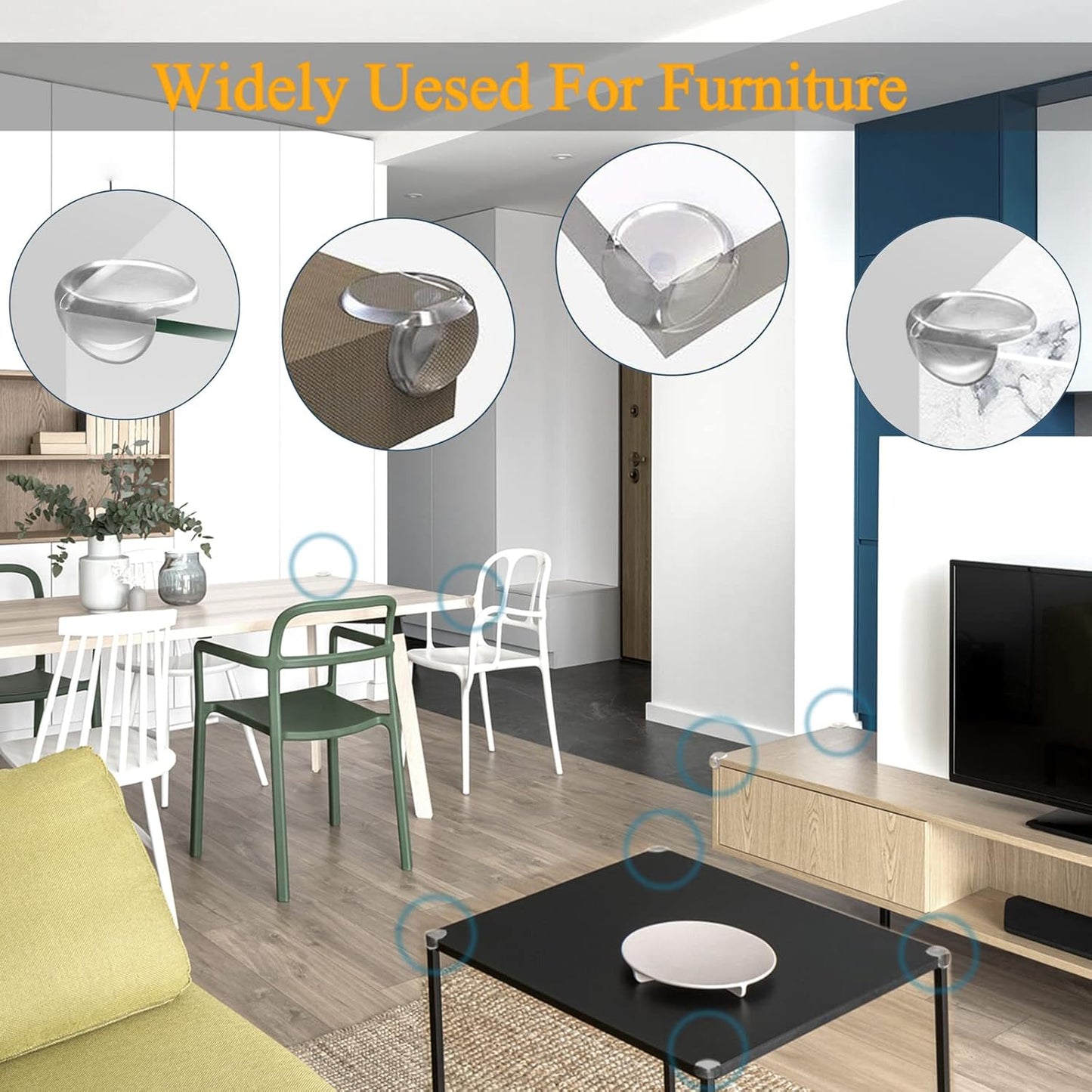 24 Pack Corner Protectors Baby, Clear Corner Guards Furniture Corner & Edge Safety Bumpers Stop