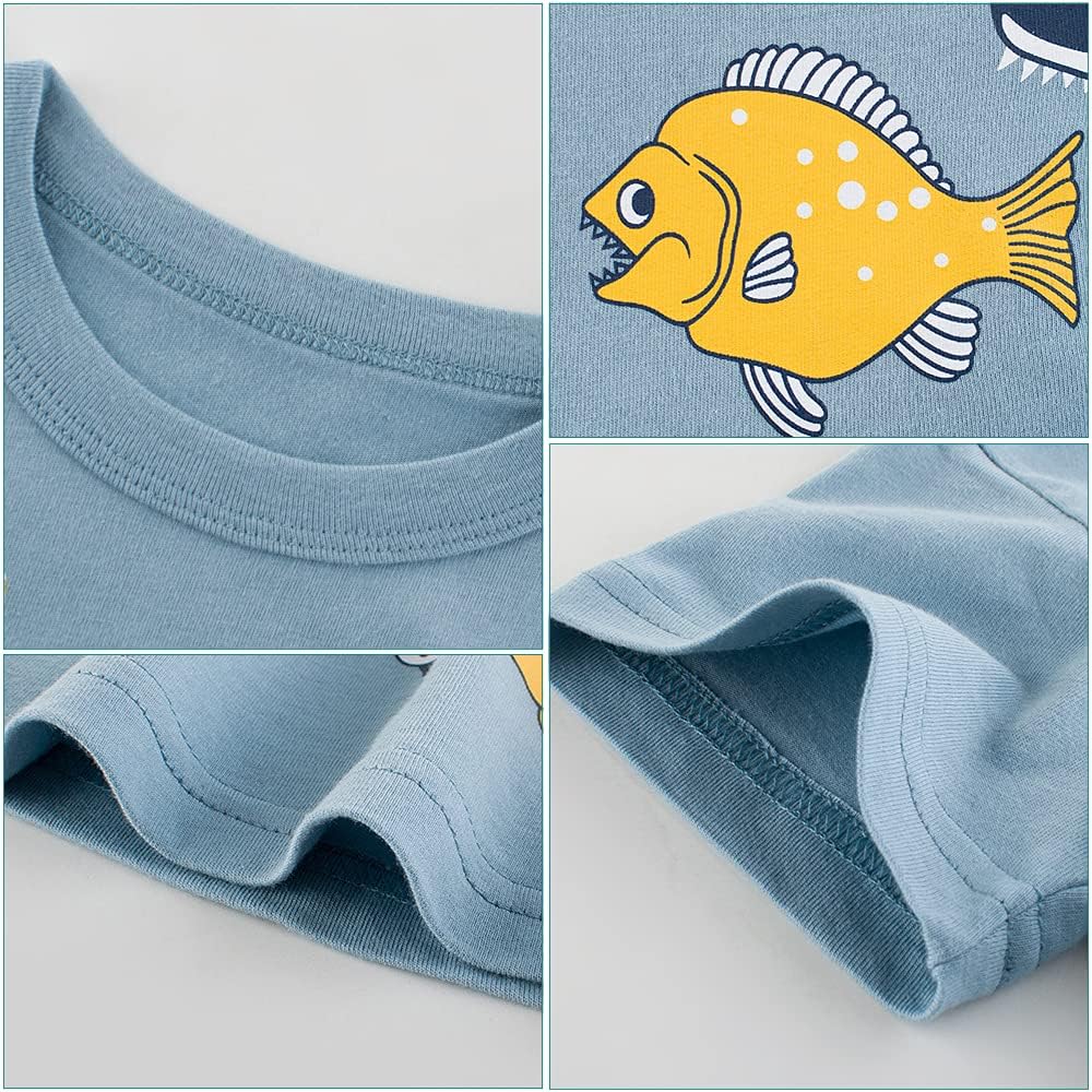 Boys' 4-Pack Excavator Short Sleeve Crewneck T-Shirts Top Tee Size 2-7 Years Toddler Boys' Value