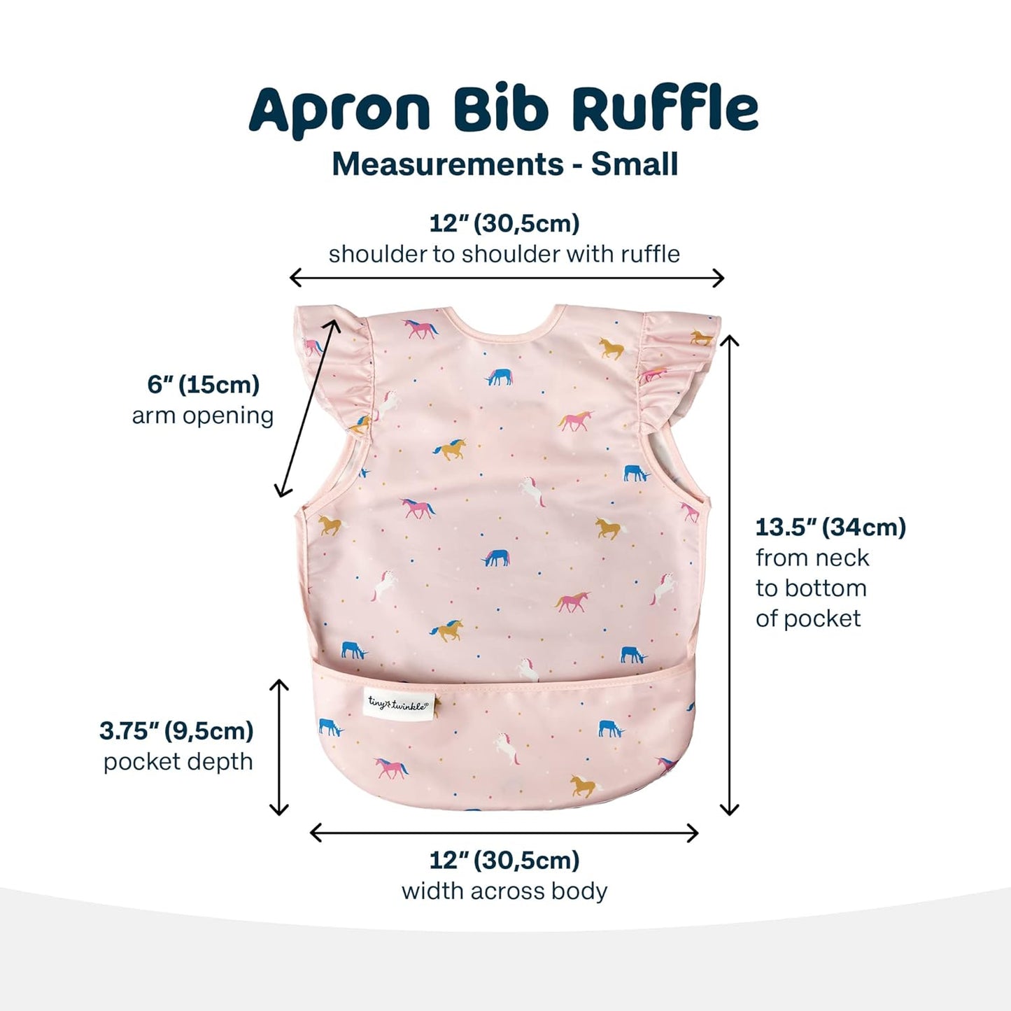Tiny Twinkle Mess Proof Baby Bib - Waterproof & Lightweight Baby-Led Weaning Apron | 100% Recycled