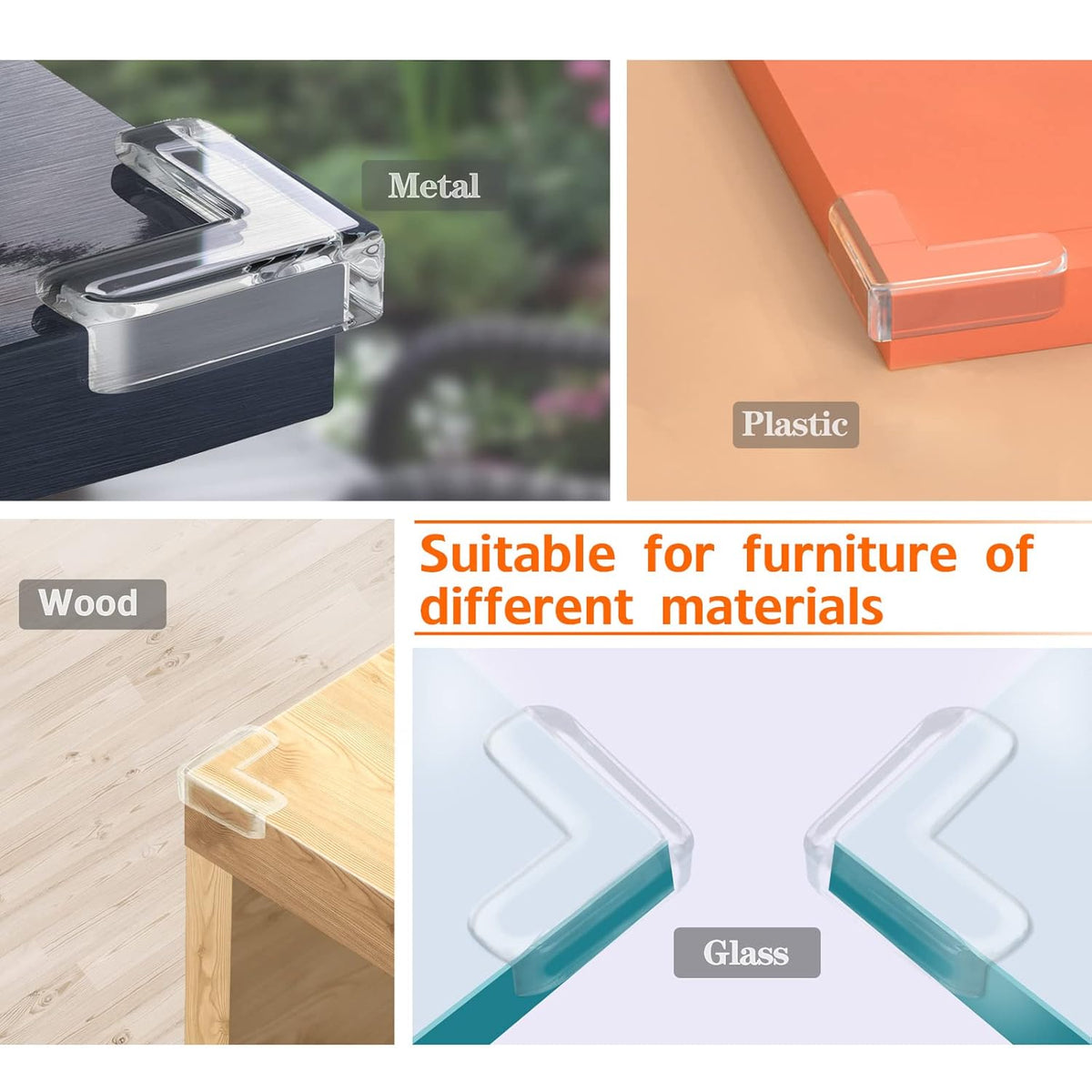 8 Pack Corner Protector Baby, Clear Coner Guard Furniture Corner & Edge Safety Bumpers Cushion for