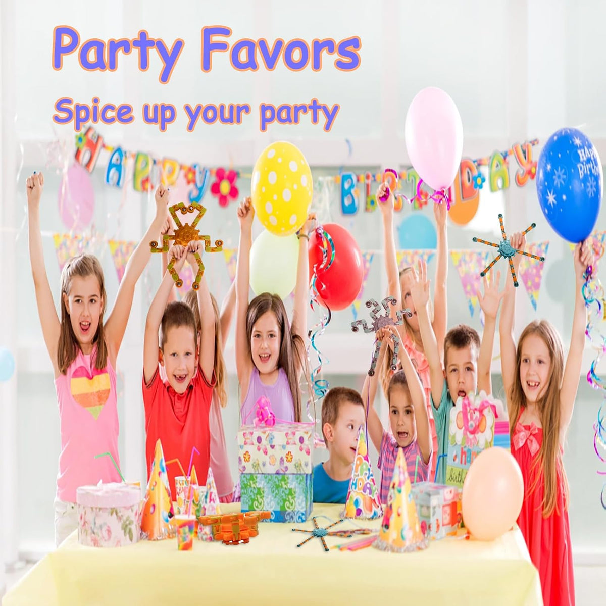 16 Pcs Fidget Spinner Toys Party Favors Goodie Bag Stuffers Gifts,Transformable Robot Fingertip