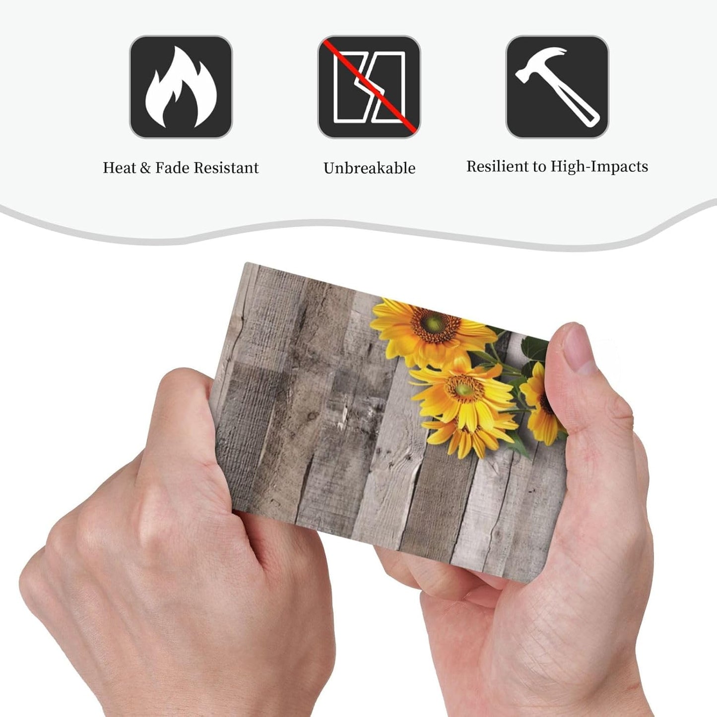 Sunflower Rustic Brown Gray Wood Light Switch Cover Plate 1 Gang No Device Blank Electrical Wall