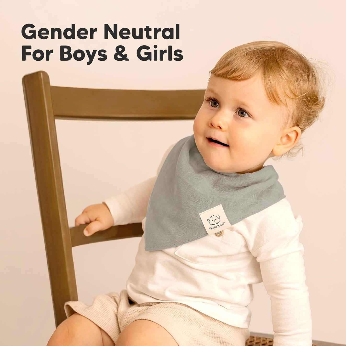 8-Pack Muslin Baby Bibs for Boys, Girls - Muslin Bandana Drool Bibs for Baby Girl & Boy, Drooling