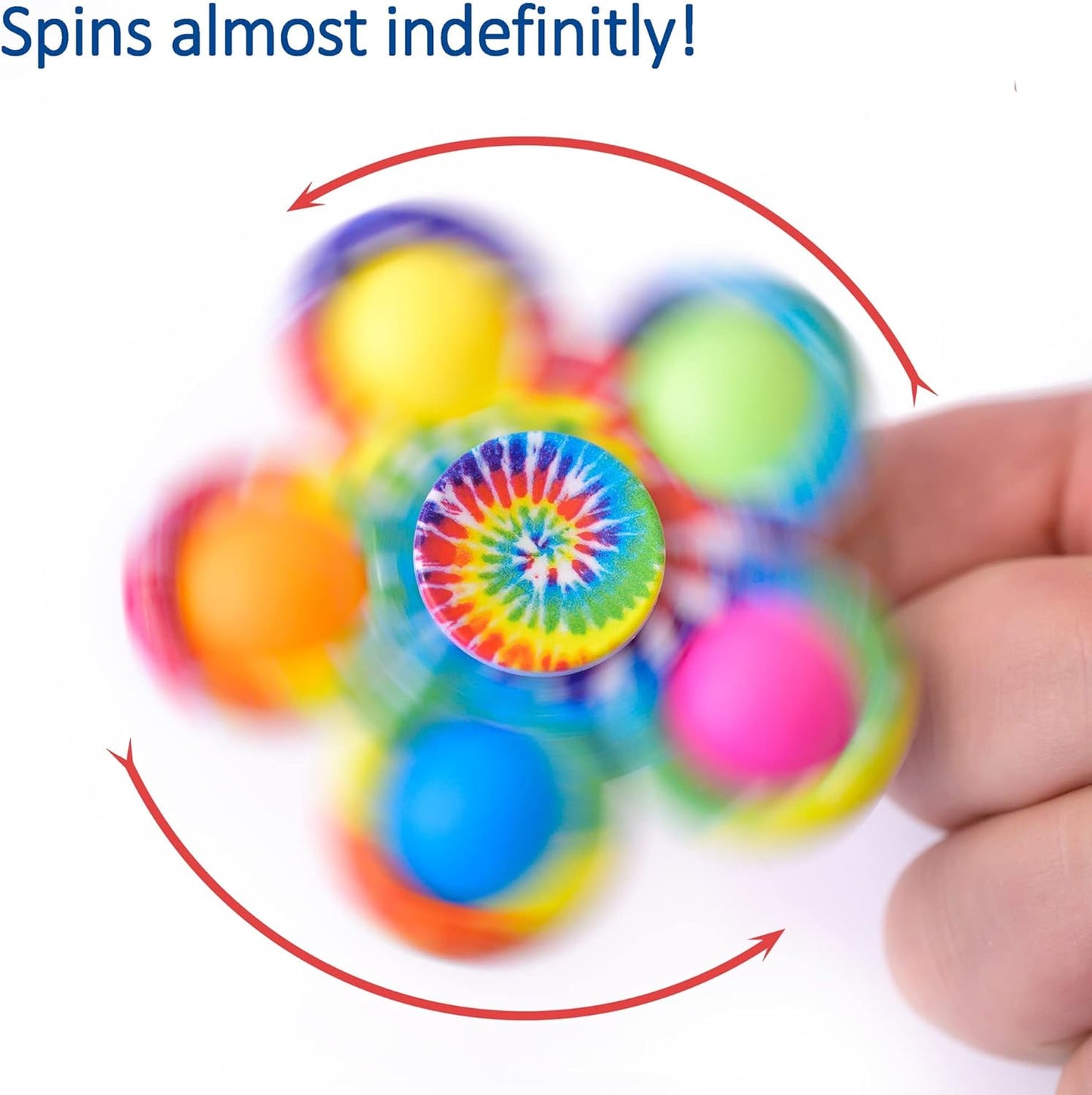 Nutty Toys Fidget Spinner Dimple Popper Sensory Toy - Top Stress & Anxiety Relief Gifts 2024 Unique