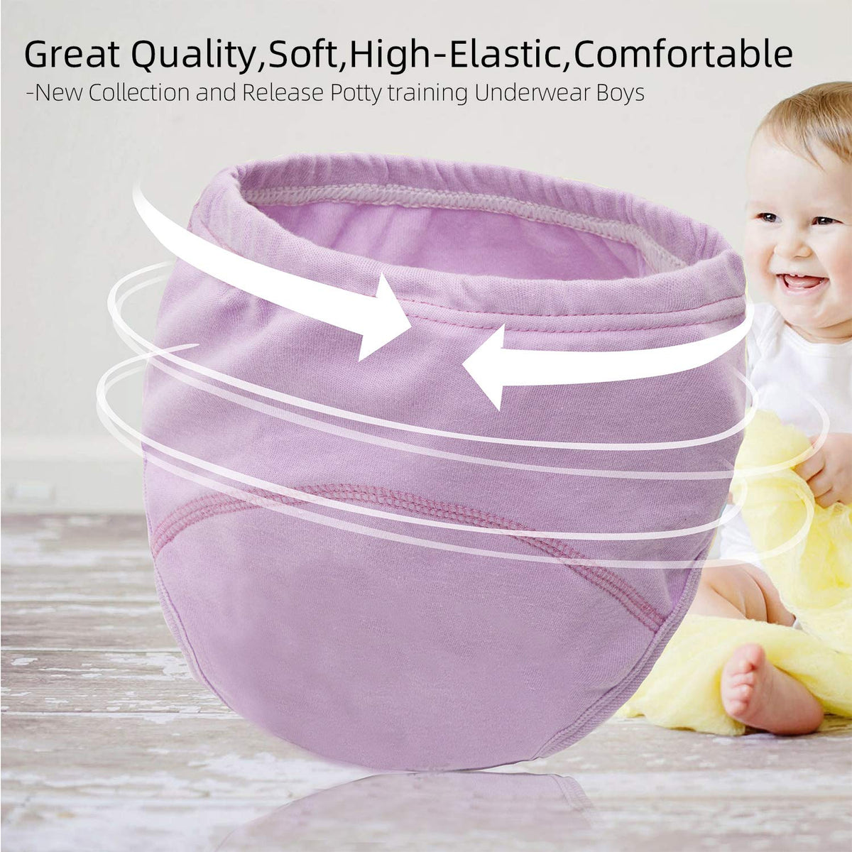 Joyo roy 6Pcs Potty Training Underwear for Boys and Girls 100% Cotton Soft Absorbent Potty Training
