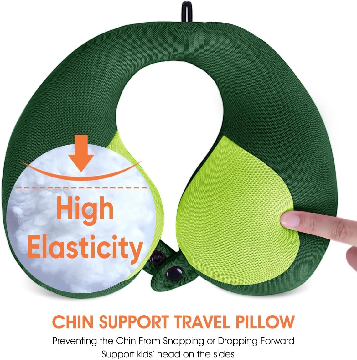 INFANZIA Kids Chin Supporting Travel Neck Pillow, Helps Support Head and Neck, Comfortably Designed