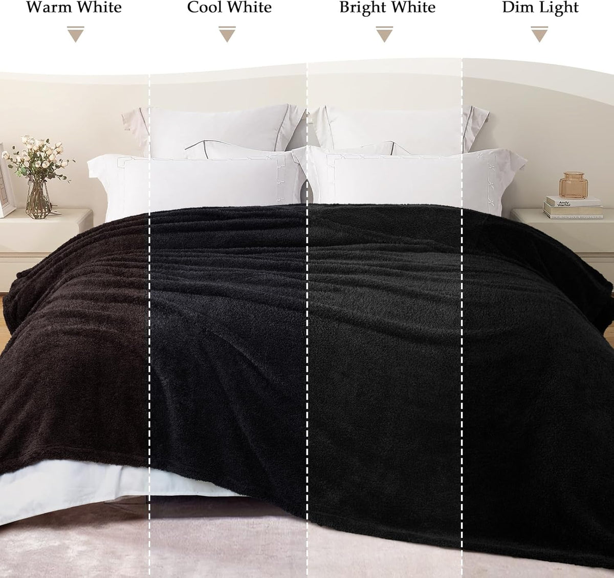 Exclusivo Mezcla Fleece Queen Blankets for Bed, Soft and Cozy Blankets for Women Men Girls Kids