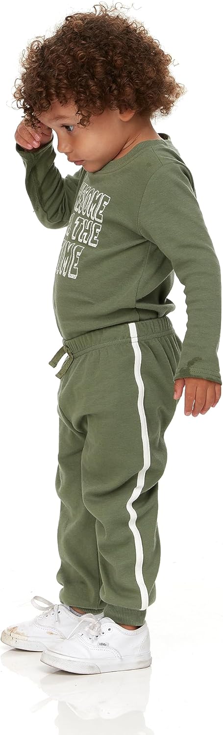 Cudlie 5-Pack Baby/Toddler Boys Jogger Pants - Lightweight Tapered Sweatpants - Lounge Jogger for
