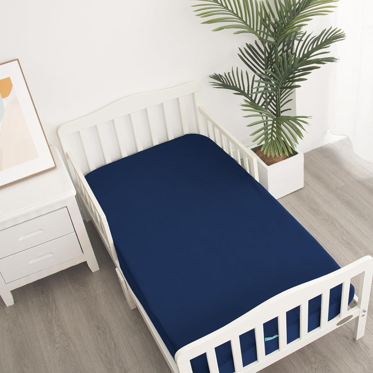 Crib Sheets Waterproof 2 Pack, Crib Mattress Protector, Toddler Fitted Crib Sheet Neutral, Ultra