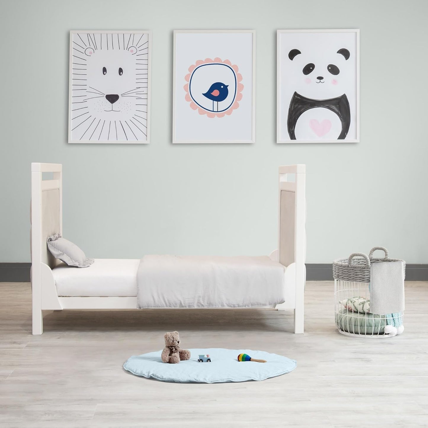 Byrd & Blume Round Baby Play Mat, Organic Cotton Soft Padded Nursery Floor Mat, Safe Hypoallergenic