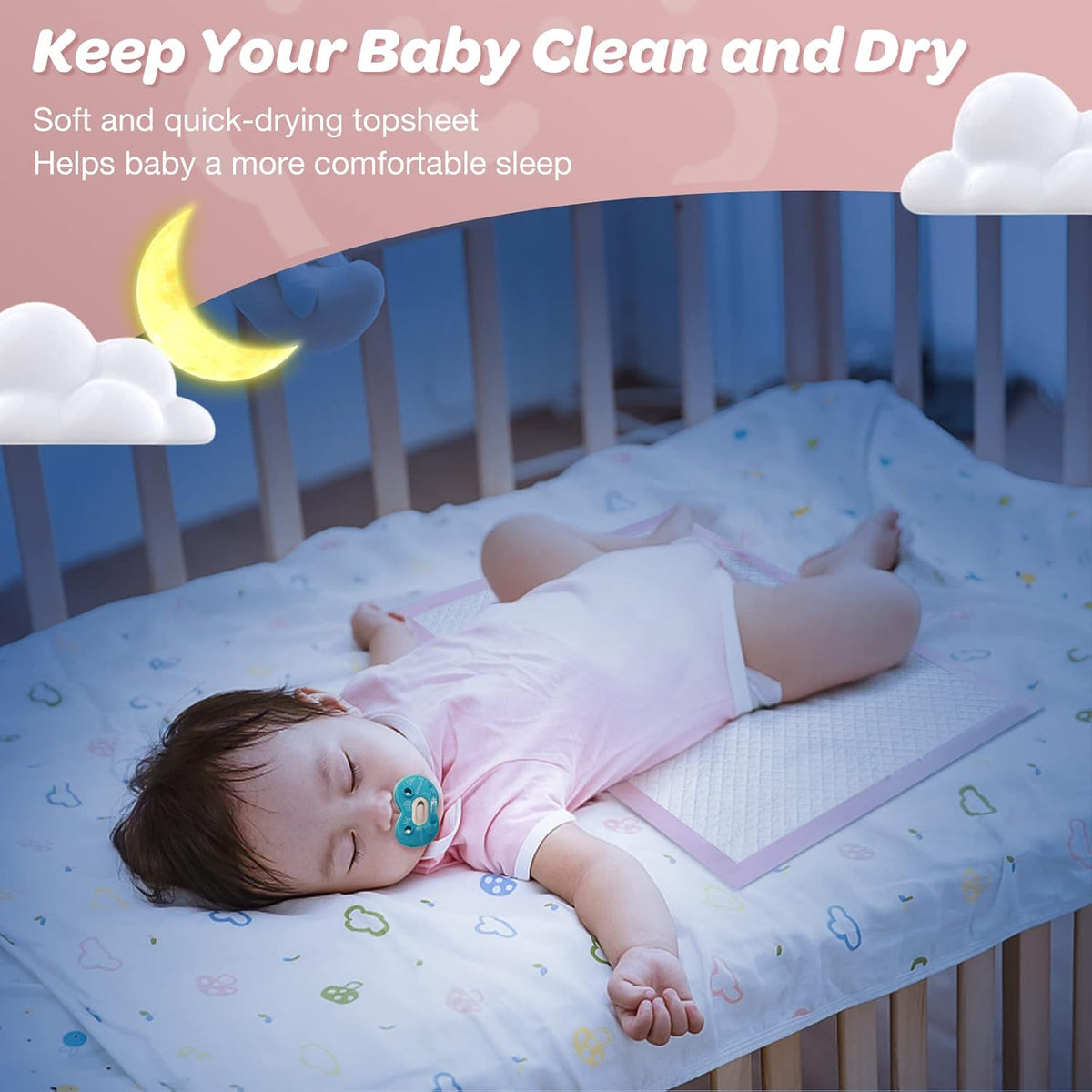 Disposable Changing Pad Liners Pack of 100 Baby Incontinence Changing Pads Diaper UnderPads Ultra