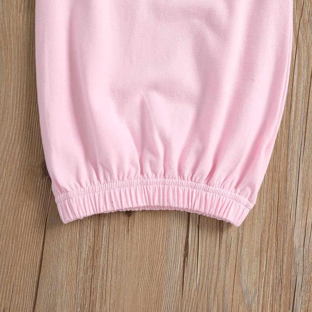 AMAWMW Newborn Baby Girl Little Sister Sleeper Gown Stripe Long Sleeve Nightgown Pajamas Gifts