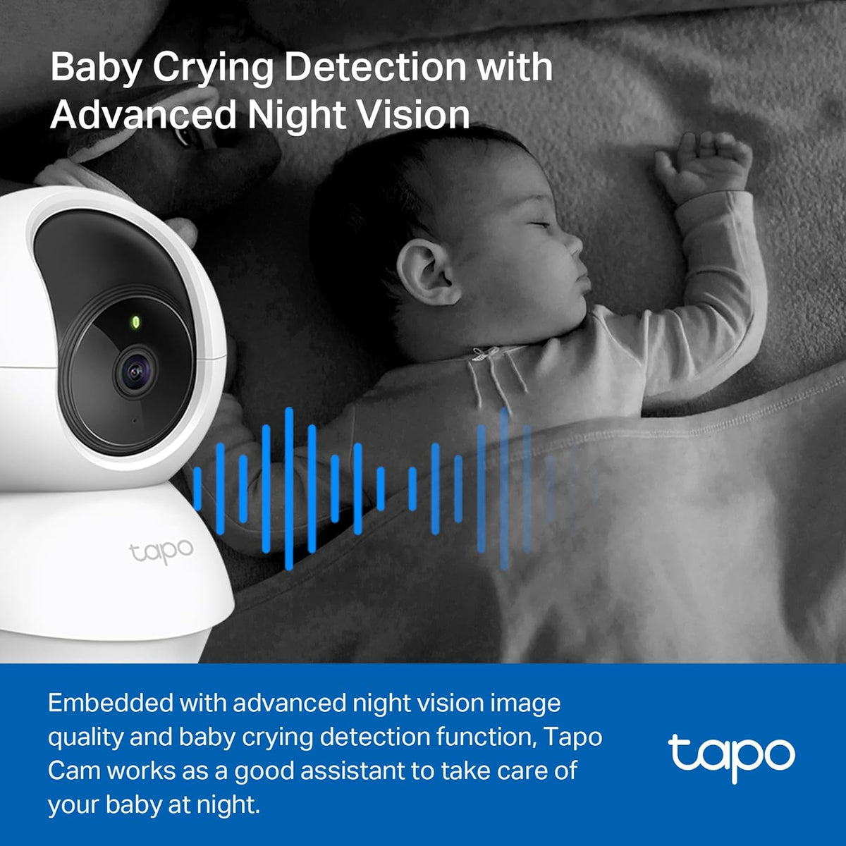 TP-Link Tapo 2K Pan/Tilt Security Camera for Baby Monitor, Dog Camera w/Motion Detection, 2-Way