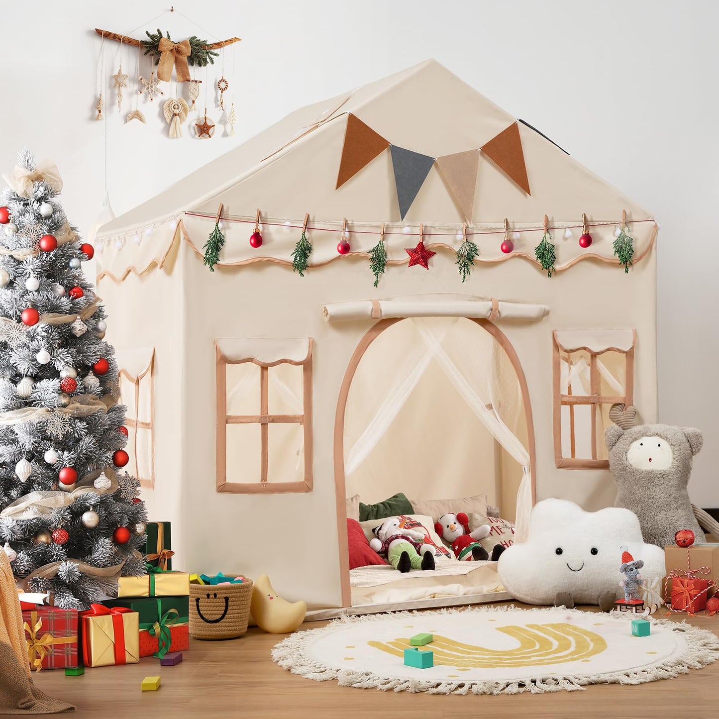 besrey 2-in-1 Kids Play Tent, Indoor Tent with Double Doors