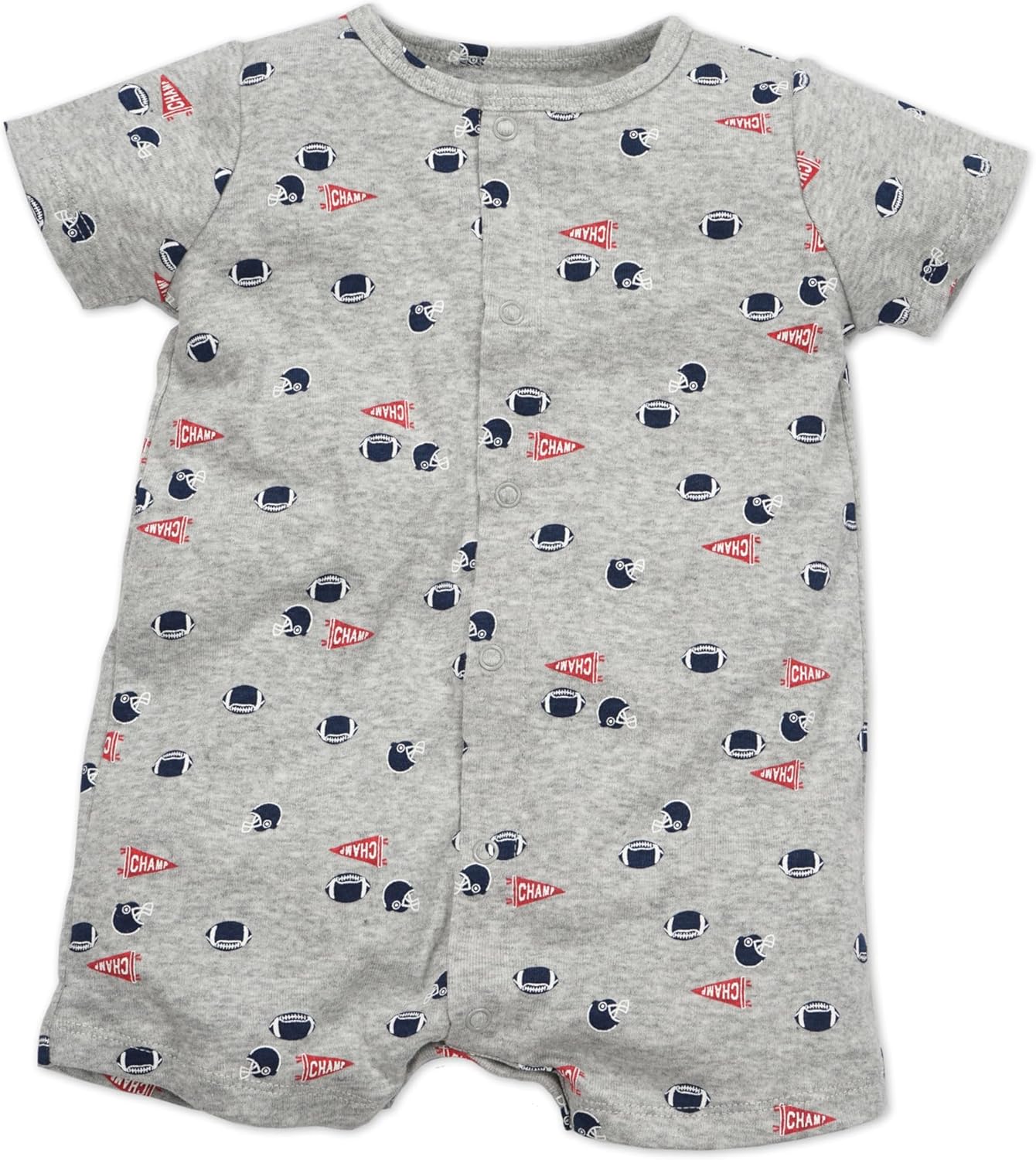 3-Pack 100% Cotton Baby Boy Rompers,0-24Months Short Sleeve Toddler Romper,Breathable Spring/Summer