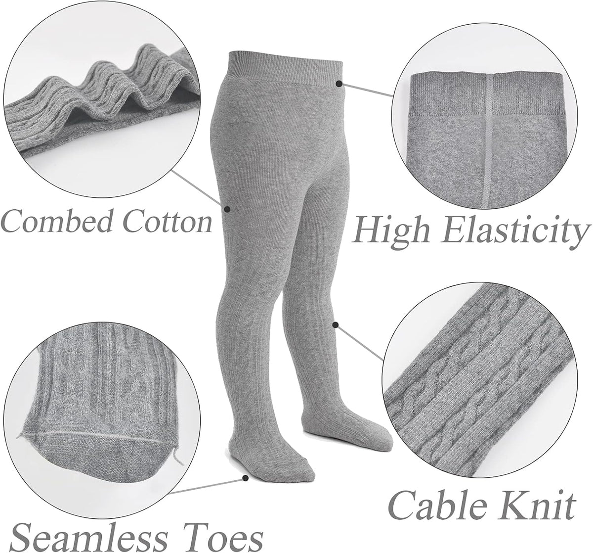 Mini angel Baby Tights Toddler Girl Tights Seamless Cable Knit Leggings Soft Cotton Stockings