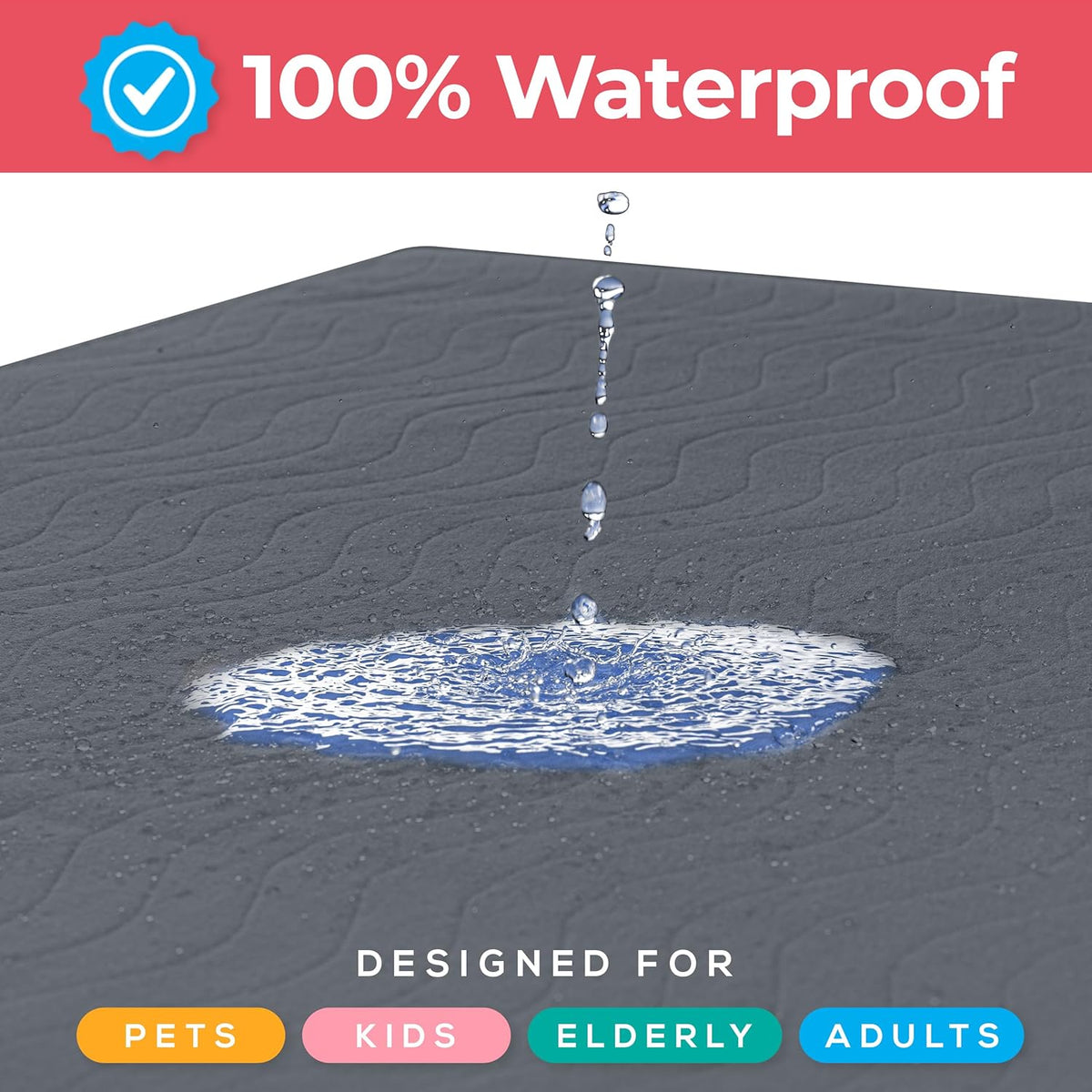 Utopia Bedding Washable Underpads 34" x 52" (Pack of 4), Waterproof Reusable Heavy Absorbency