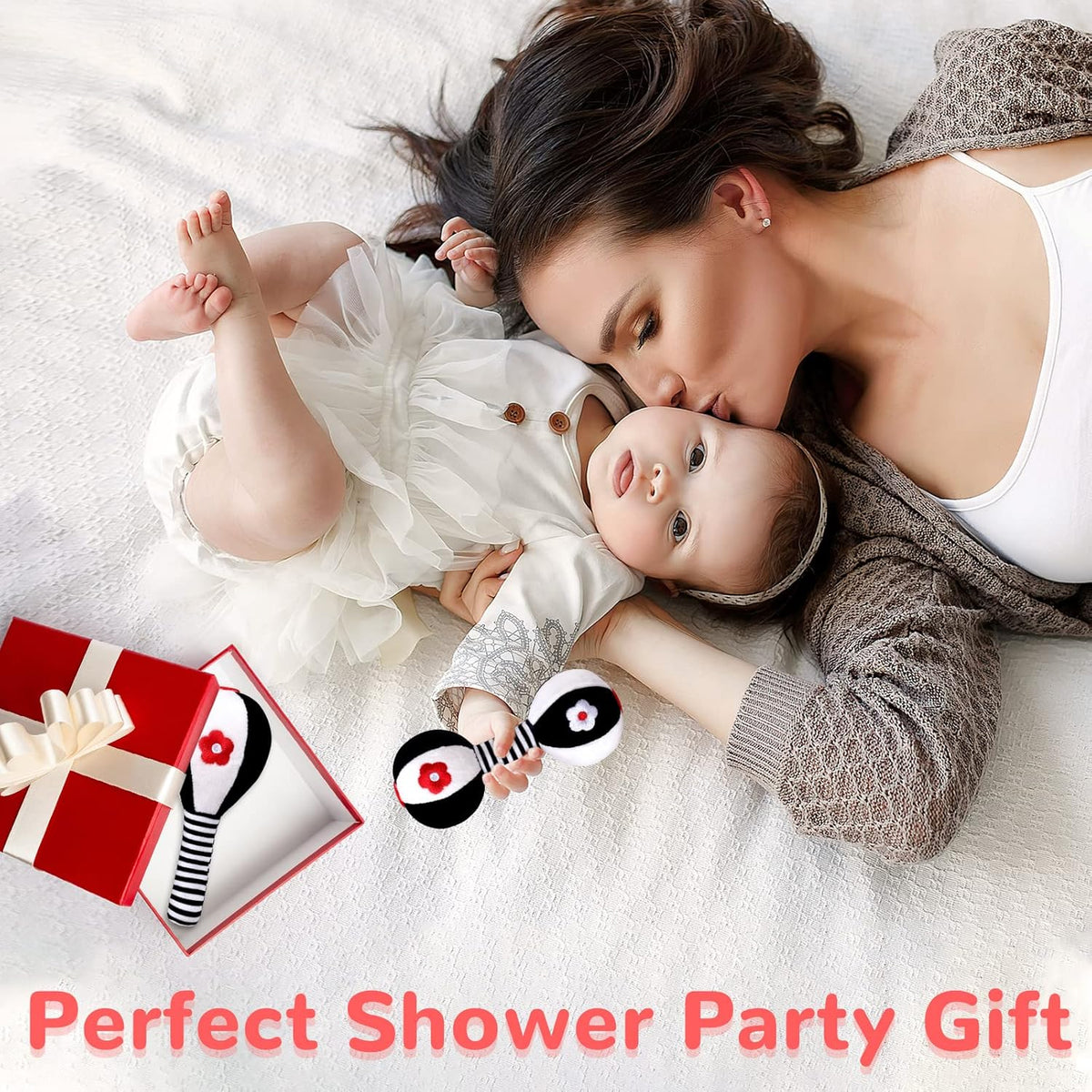 XIXILAND Baby Rattles 0-6 Months Newborn Toys Infant Toys 0-6 Months Rattles for Babies 0-6 Months