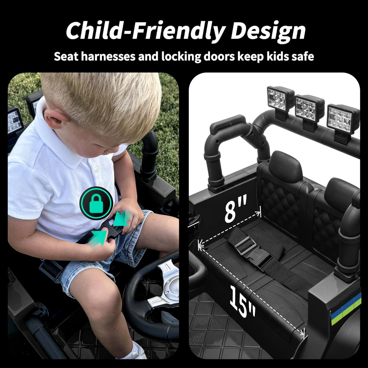 24V Kids Ride on Car, Kids Electric Vehicles Car Ride on Toy Truck for Toddlers w/Remote Control