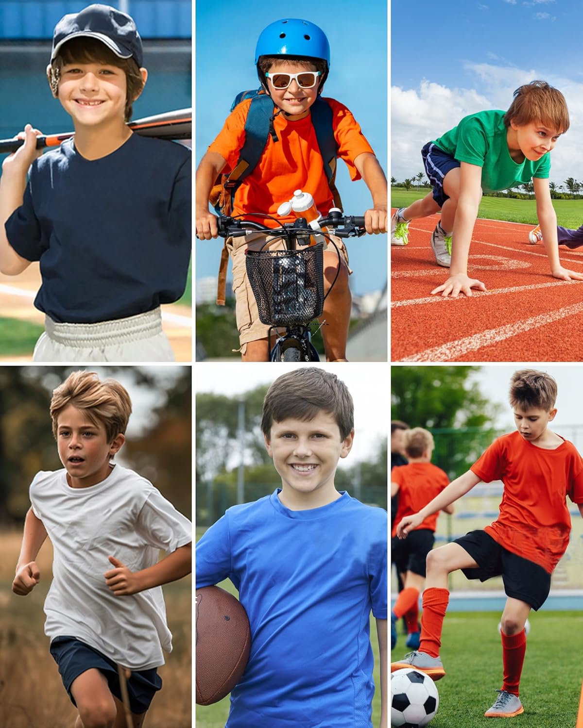 QBK 2T to Youth Neon Shirt Kids UPF 50+ Dry Fit Athletic Short Sleeve Rash Guard T Shirts for Boys