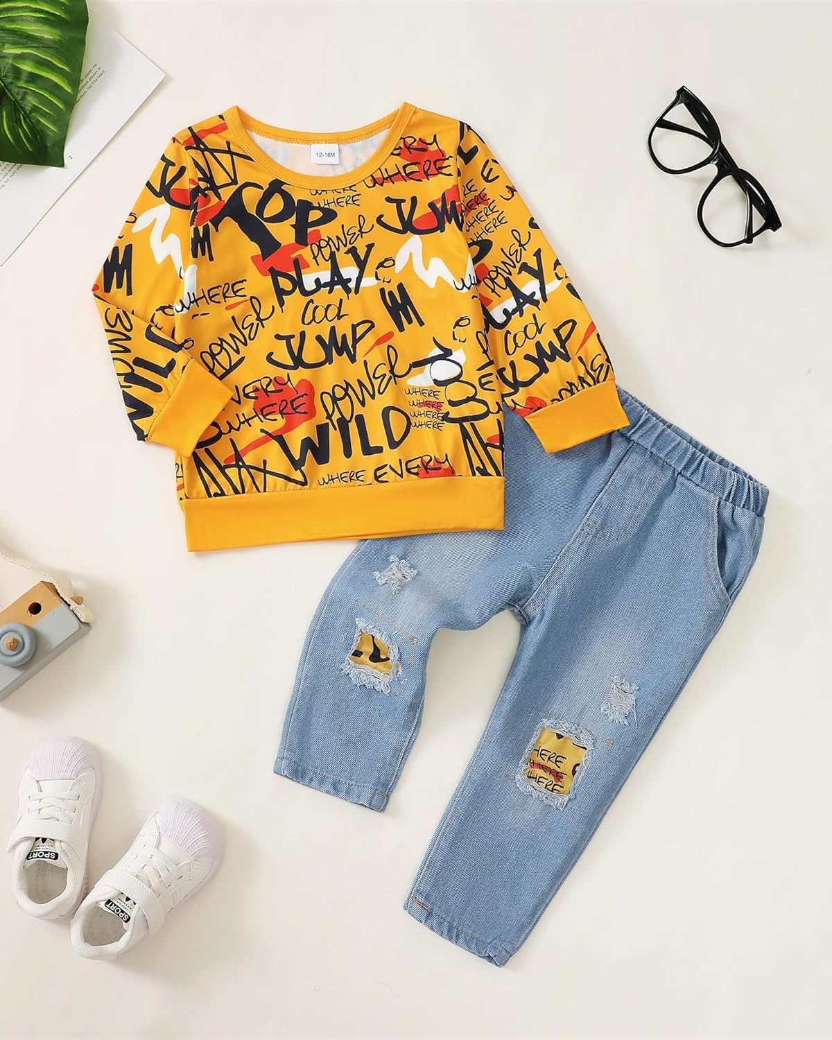 Toddler Baby Boy Outfits Fall Winter Clothes Color Block Long Sleeve Sweatshirt Tops + Jogger Pants
