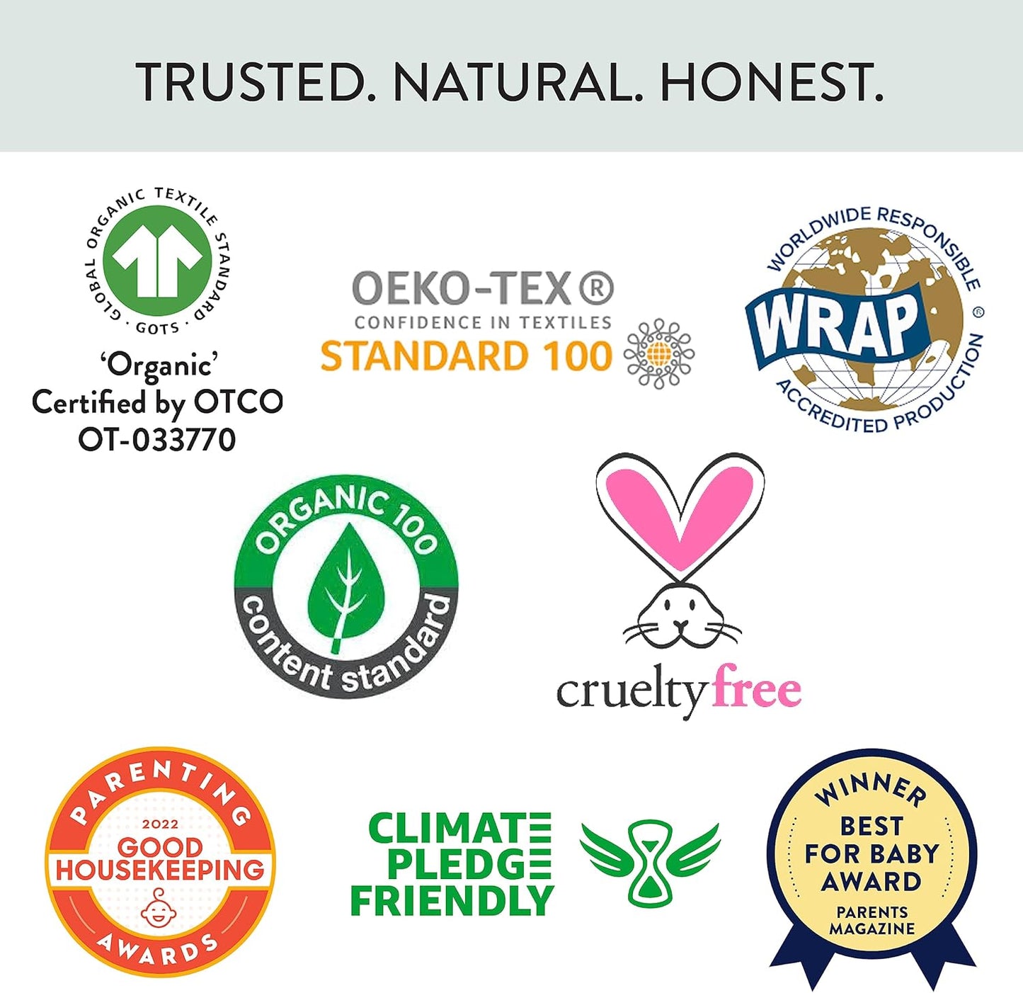 HonestBaby 3-pack Footed Pants Roomy Fit Pull on Bottoms 100% Organic Cotton for Infant Baby Boys