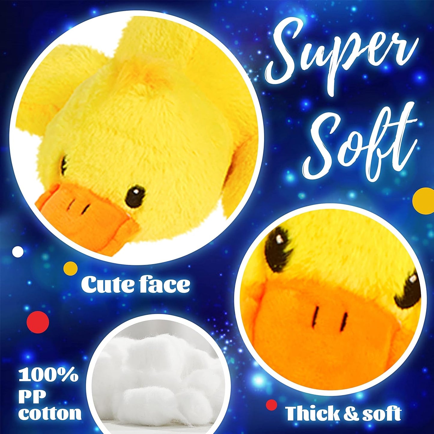 Glow Guards 12'' Musical Light Up Yellow Duck Stuffed Animal LED Glowing Singing Soft Plush Toy