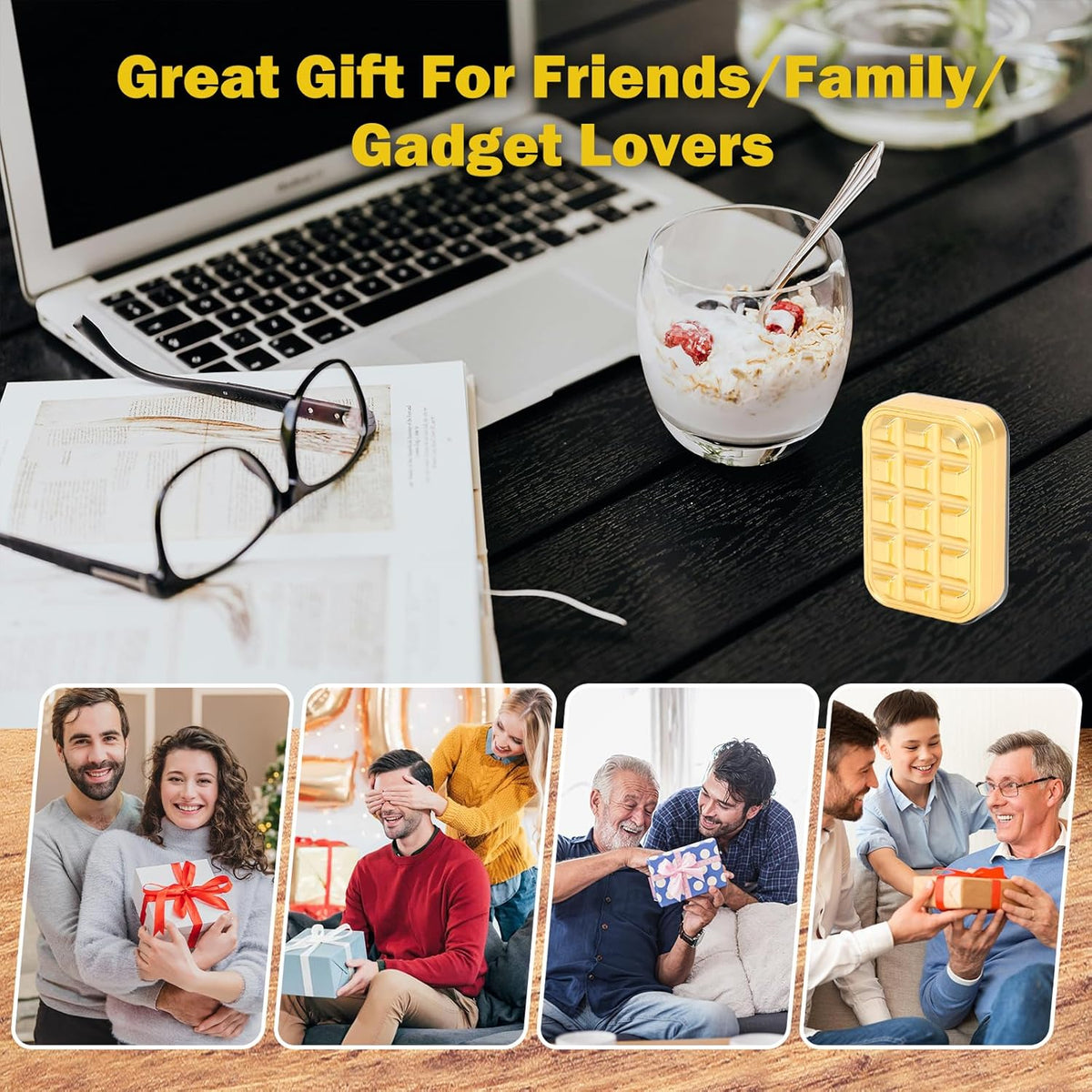 Fidget Slider for Adults - Brick Slider Metal Fidget Toys, Anxiety/ADHD/Annoy Relieving EDC Metal