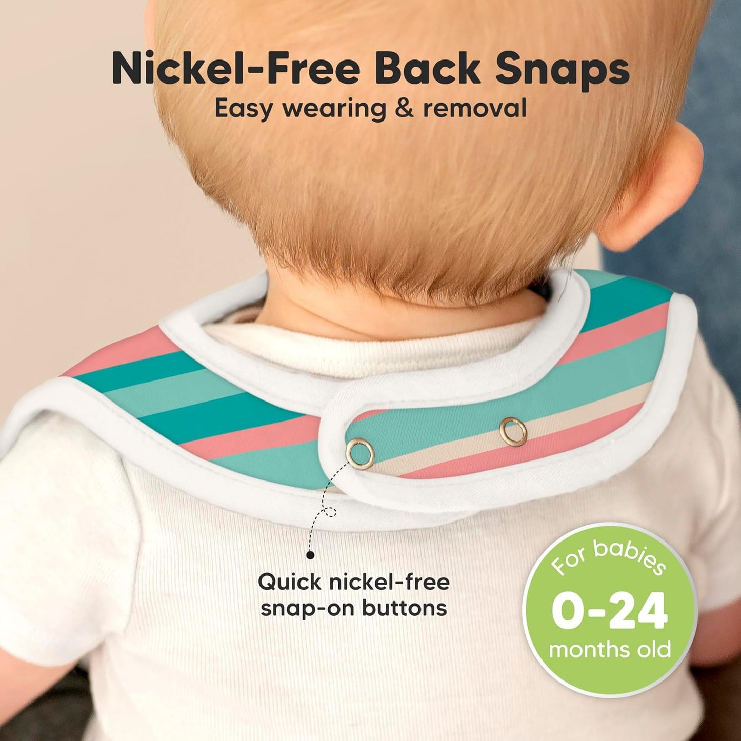 KeaBabies 8-Pack Organic Baby Bibs for Boys, Girls - Super Absorbent Cotton Drool Bibs for Baby