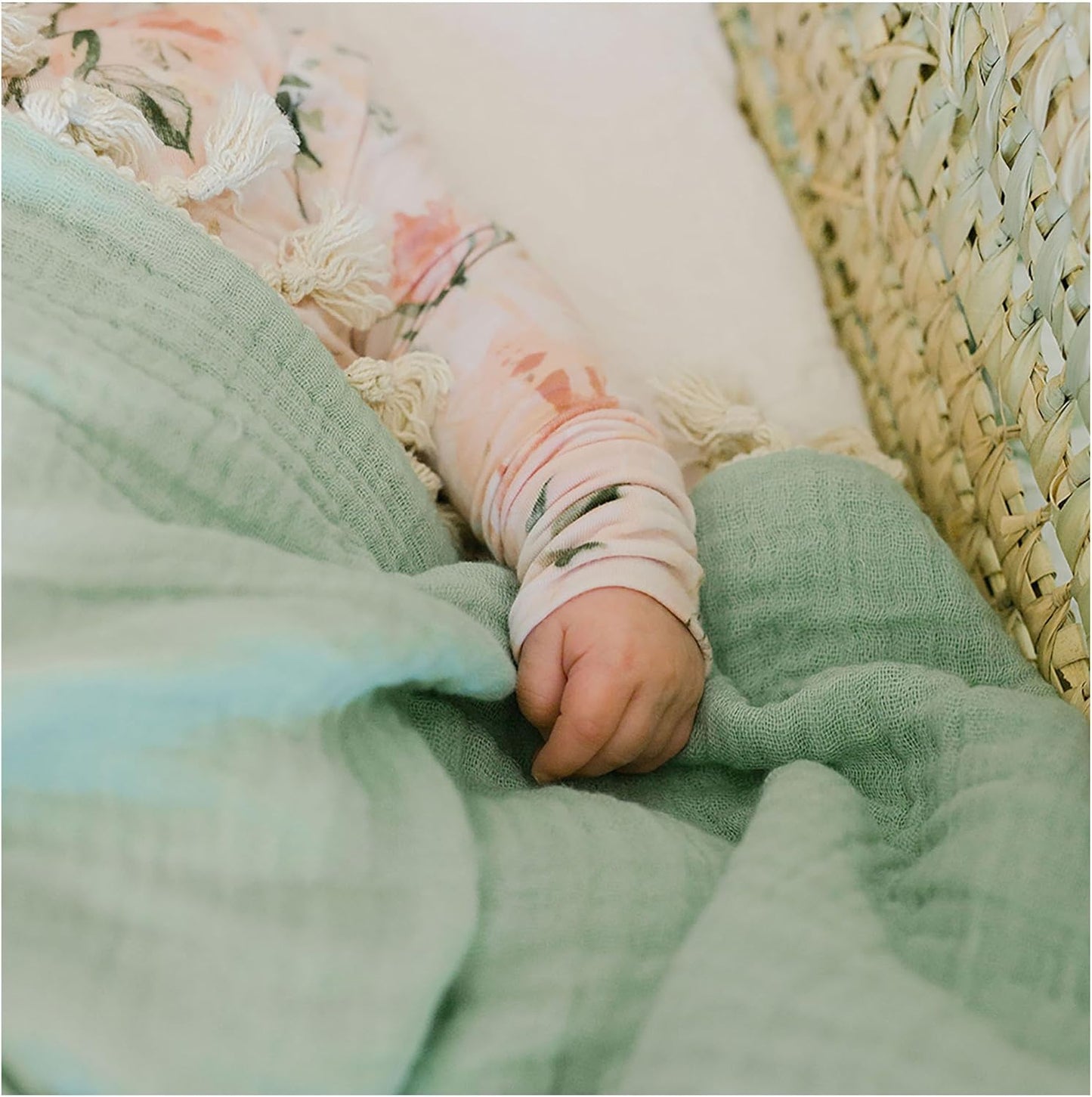 Crane Baby Muslin Swaddle Blanket, Soft Cotton Lightweight Nursery and Stroller Blanket for Baby